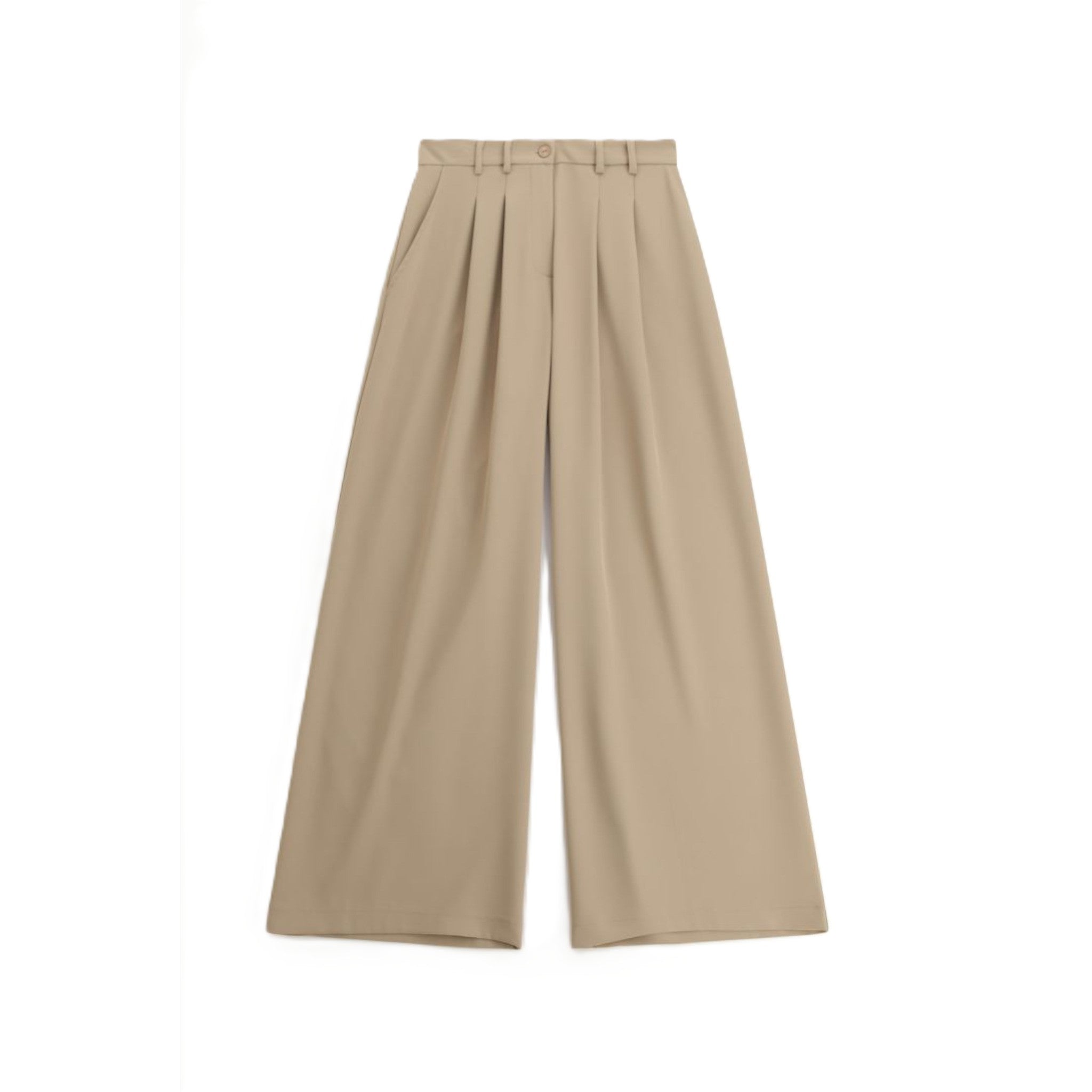 PANTALONI PALAZZON A VITA ALTA CON PINCES
