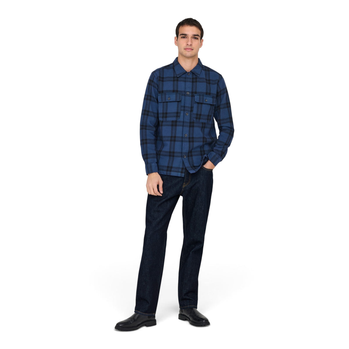 EDGE STRAIGHT RINSE DENIM