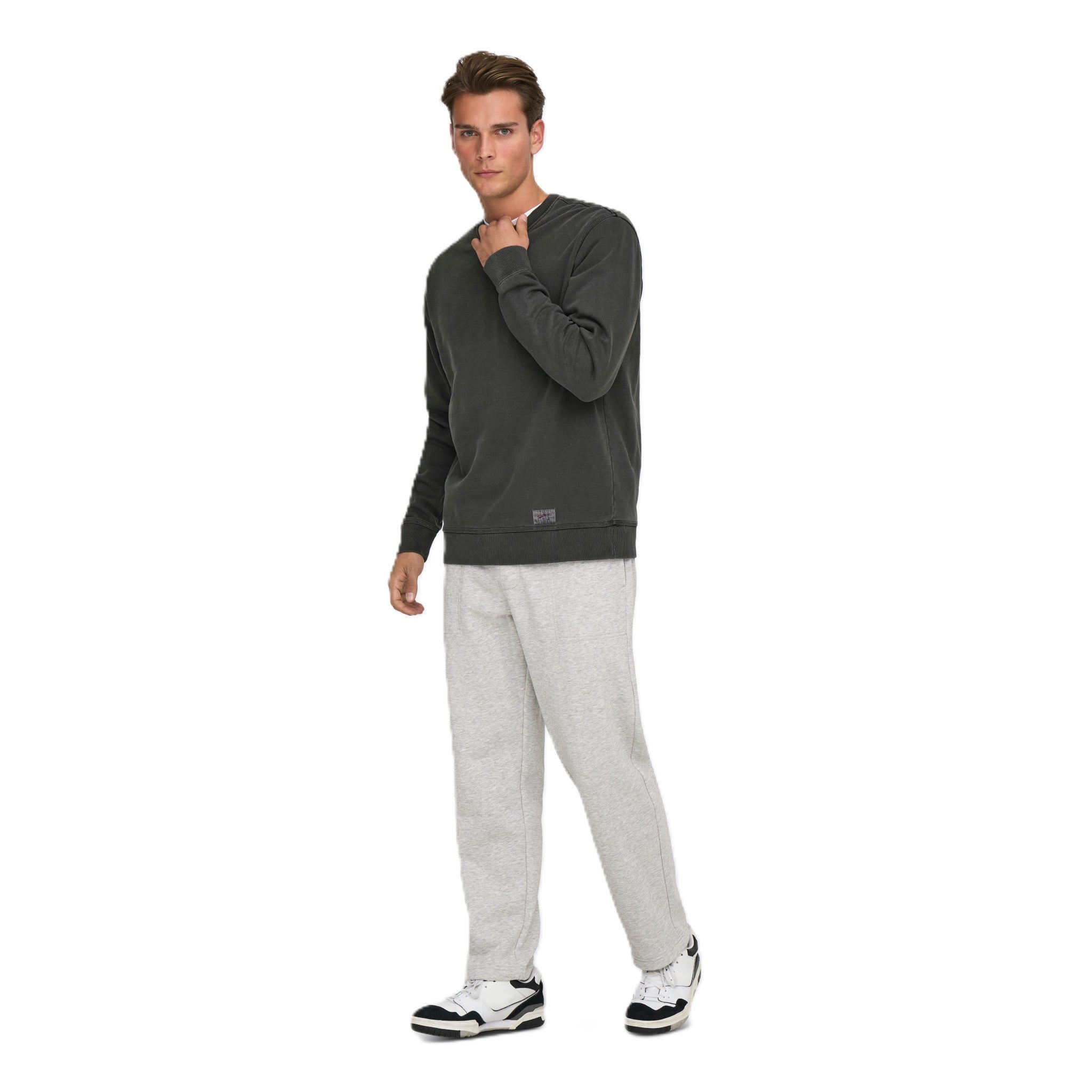ONSBROCK WASHED LOGO CREW SWEAT