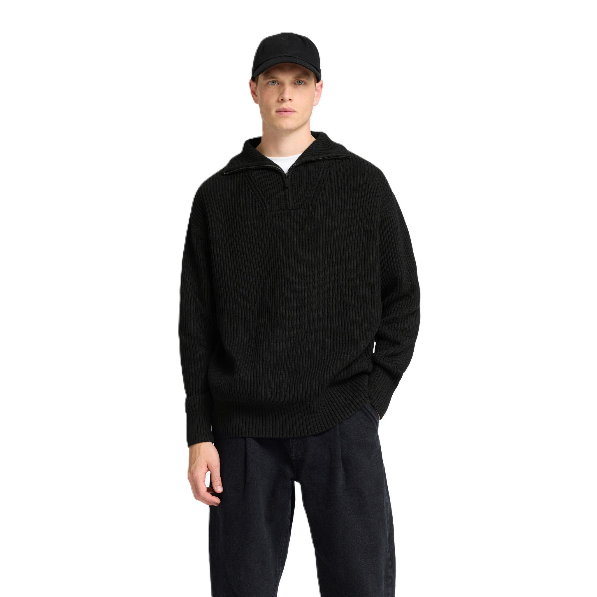 SLHDRY KNIT RELAXED HALF ZIP