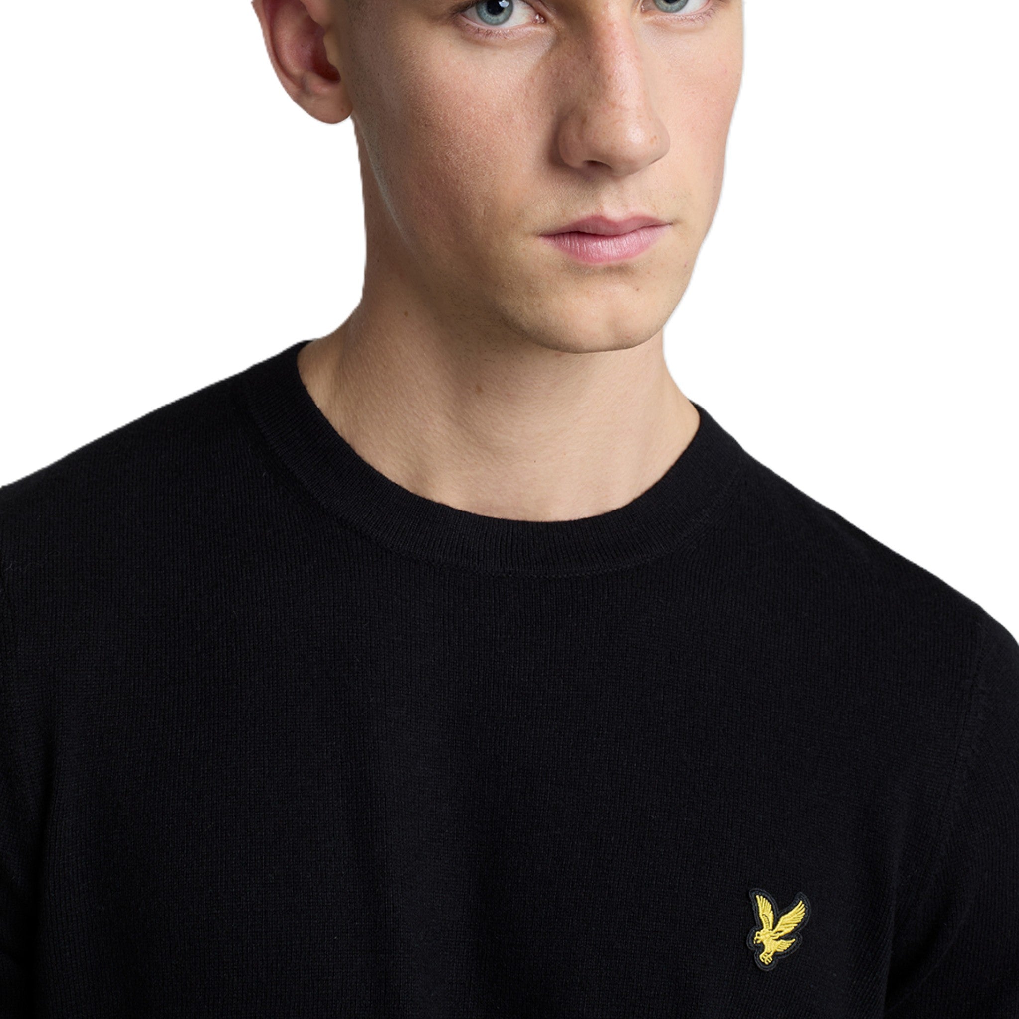 COTTON MERINO CREW NECK JUMPER