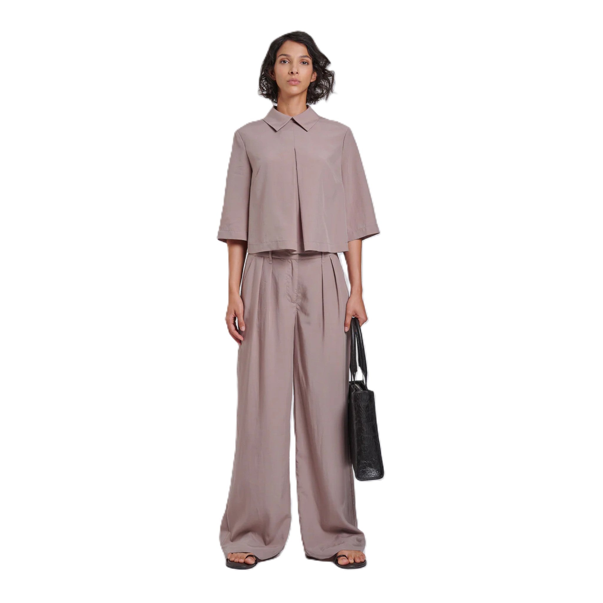 PANTALONI WIDE FIT IN LYOCELL FLUIDO