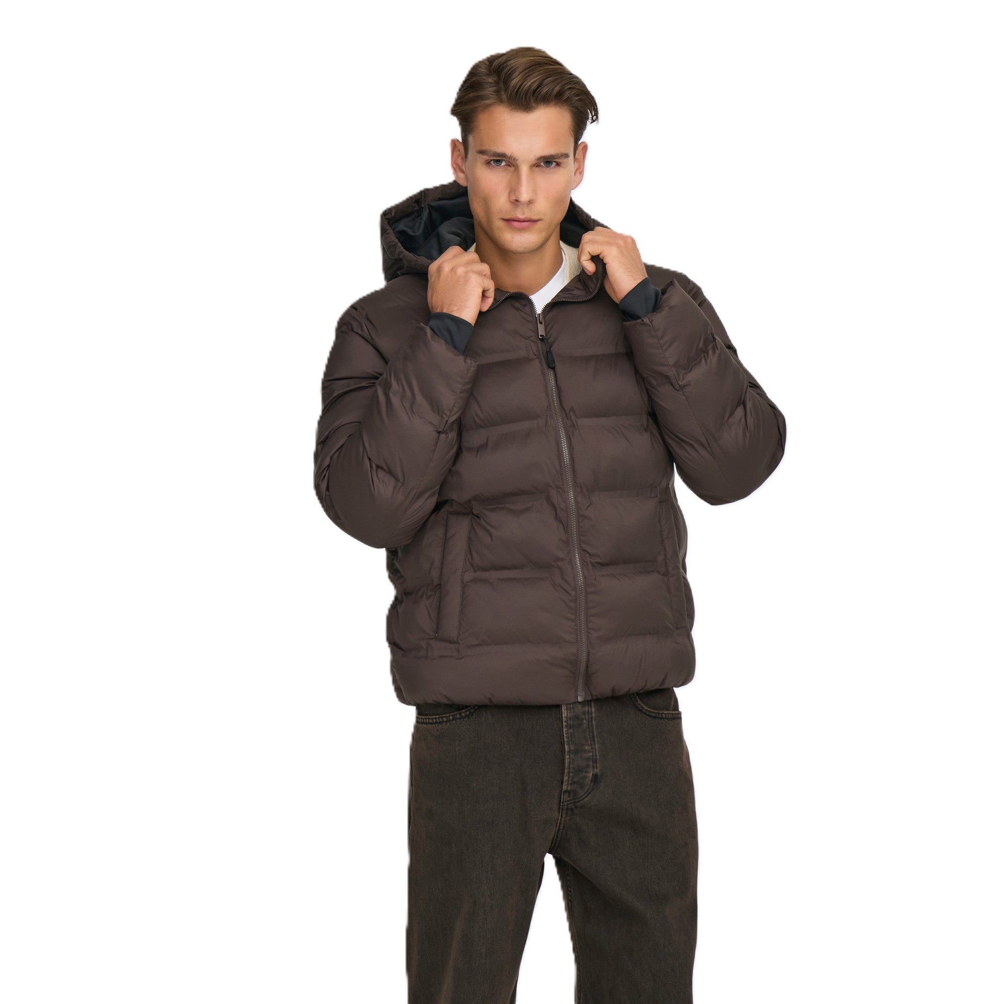 ONSUNION HOOD PUFFER JACKET
