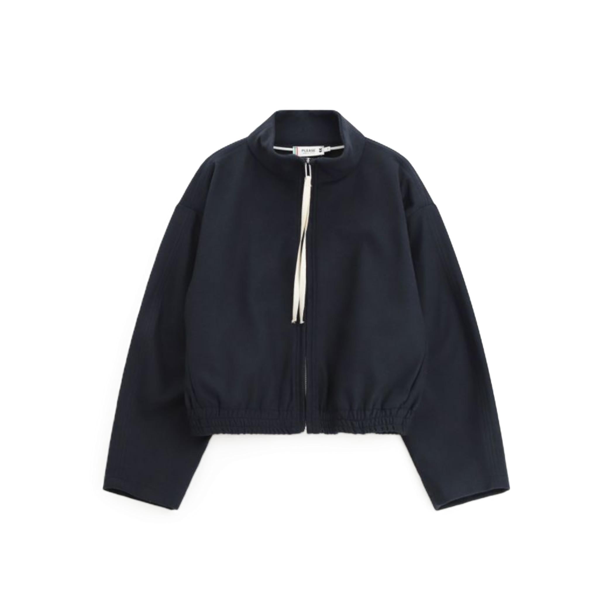 FELPA CON COLLO POLO CON ZIP