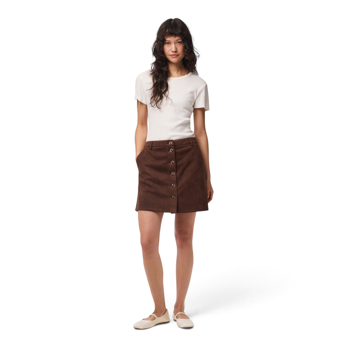 RAKEL BRUSHED SHORT SKIRT