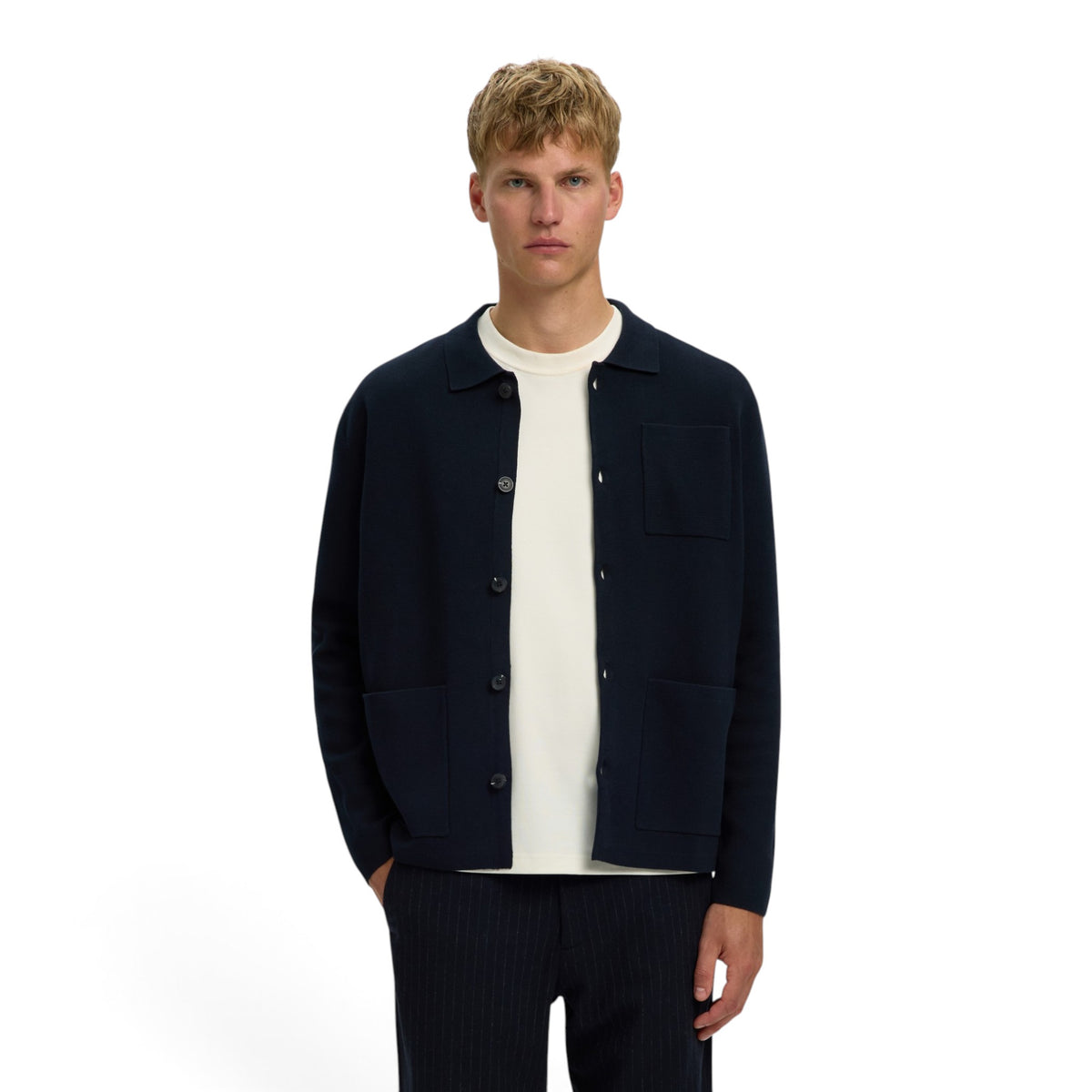 MIKE LIGHT POLO CARDIGAN