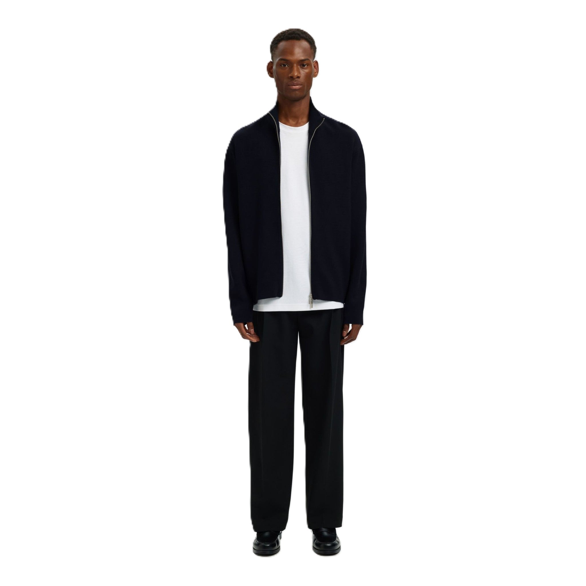 RELAXED ZIP CARDIGAN