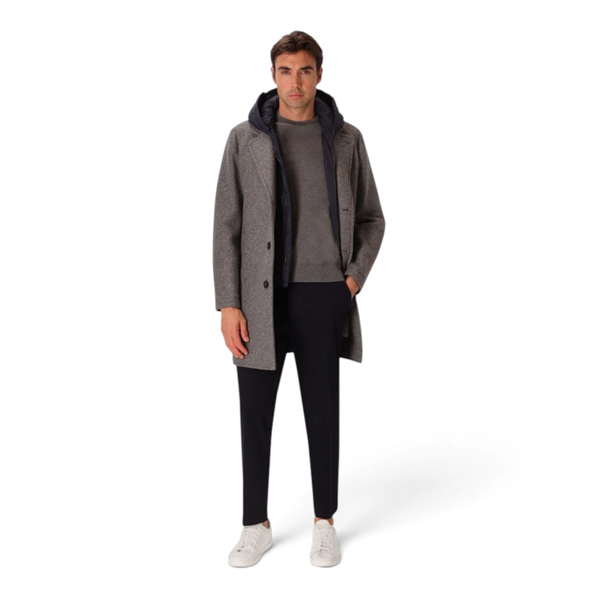 CAPPOTTO CARLOS IN LANA COTTA CON PETTORINA STACCABILE