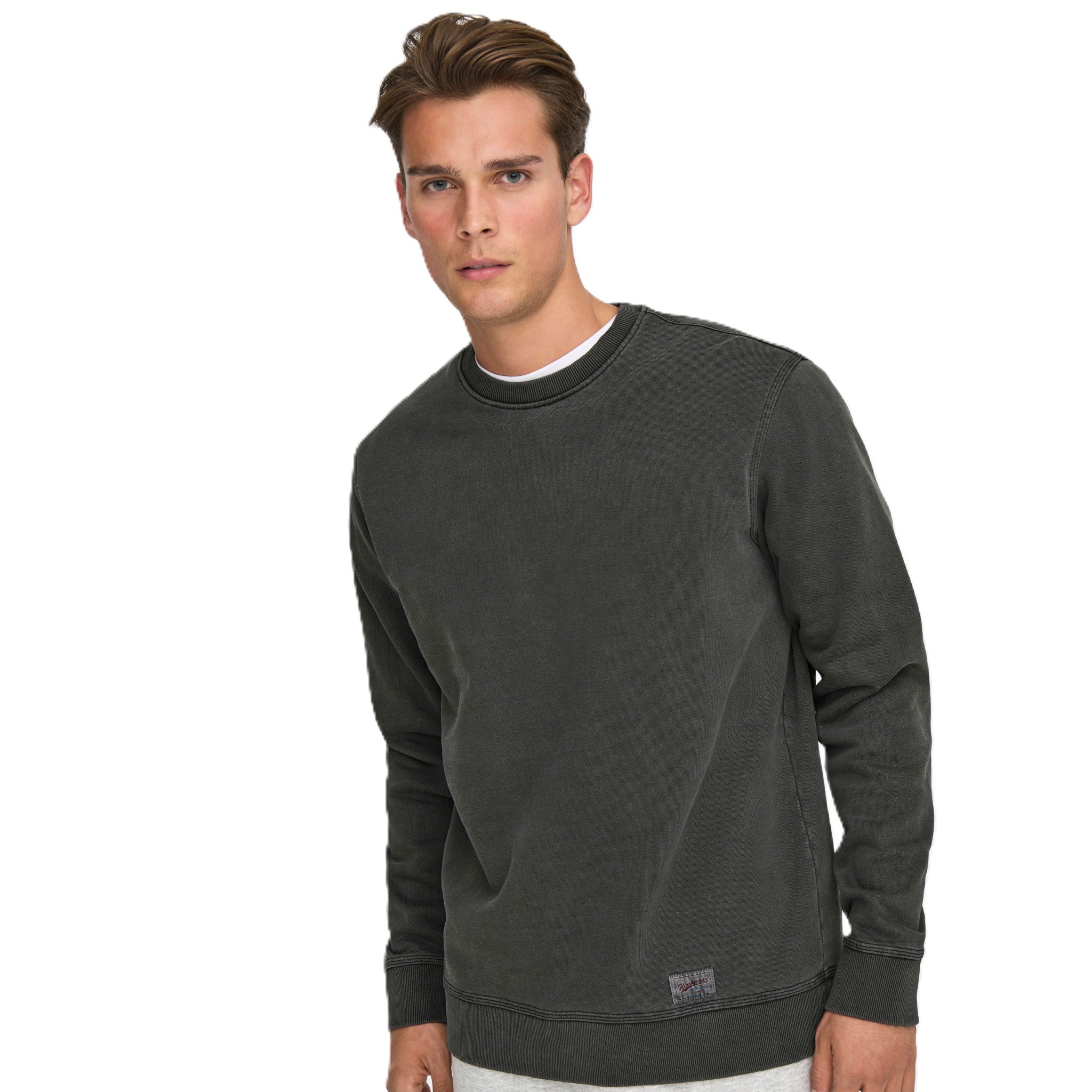 ONSBROCK WASHED LOGO CREW SWEAT