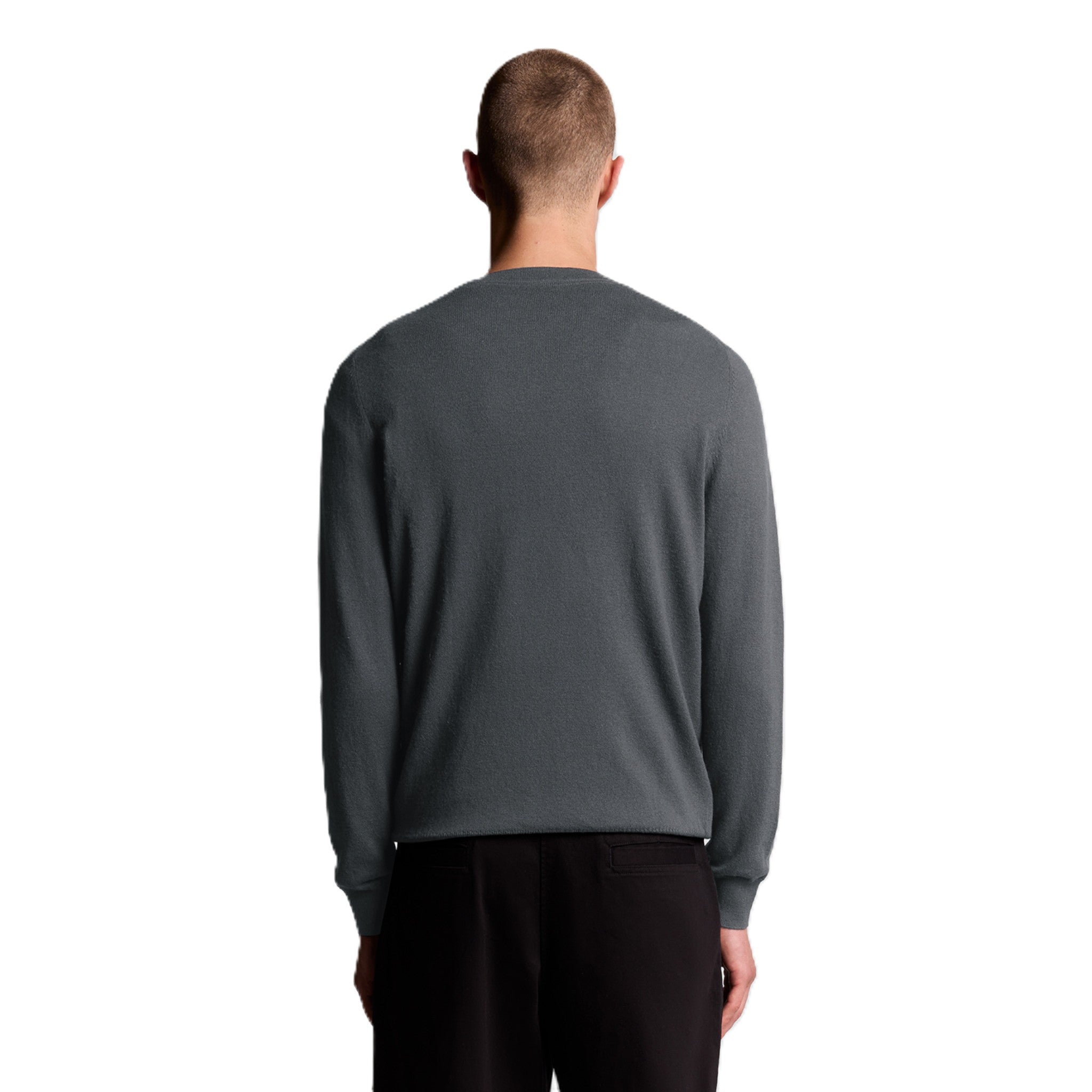 COTTON MERINO CREW NECK JUMPER