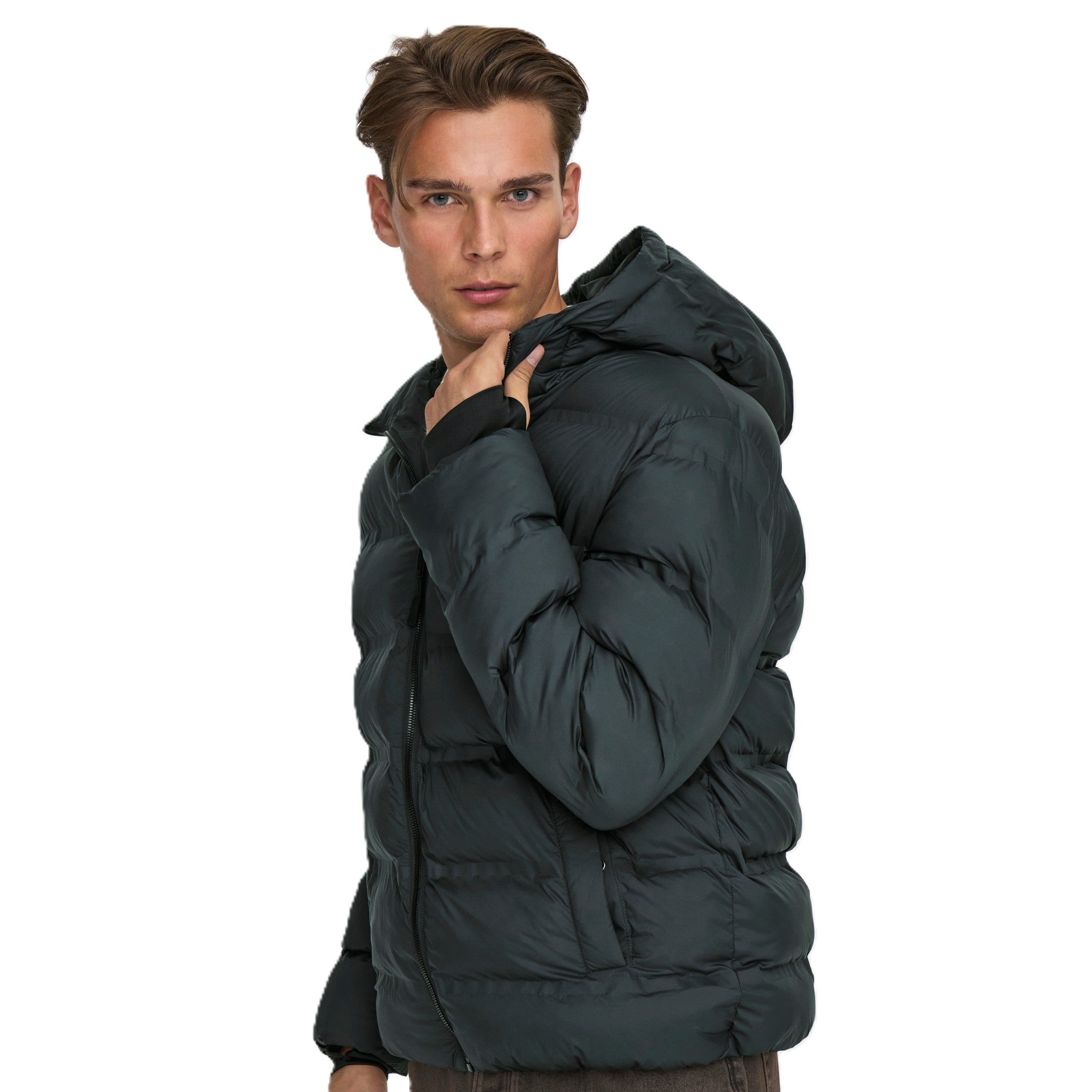 ONSUNION HOOD PUFFER JACKET