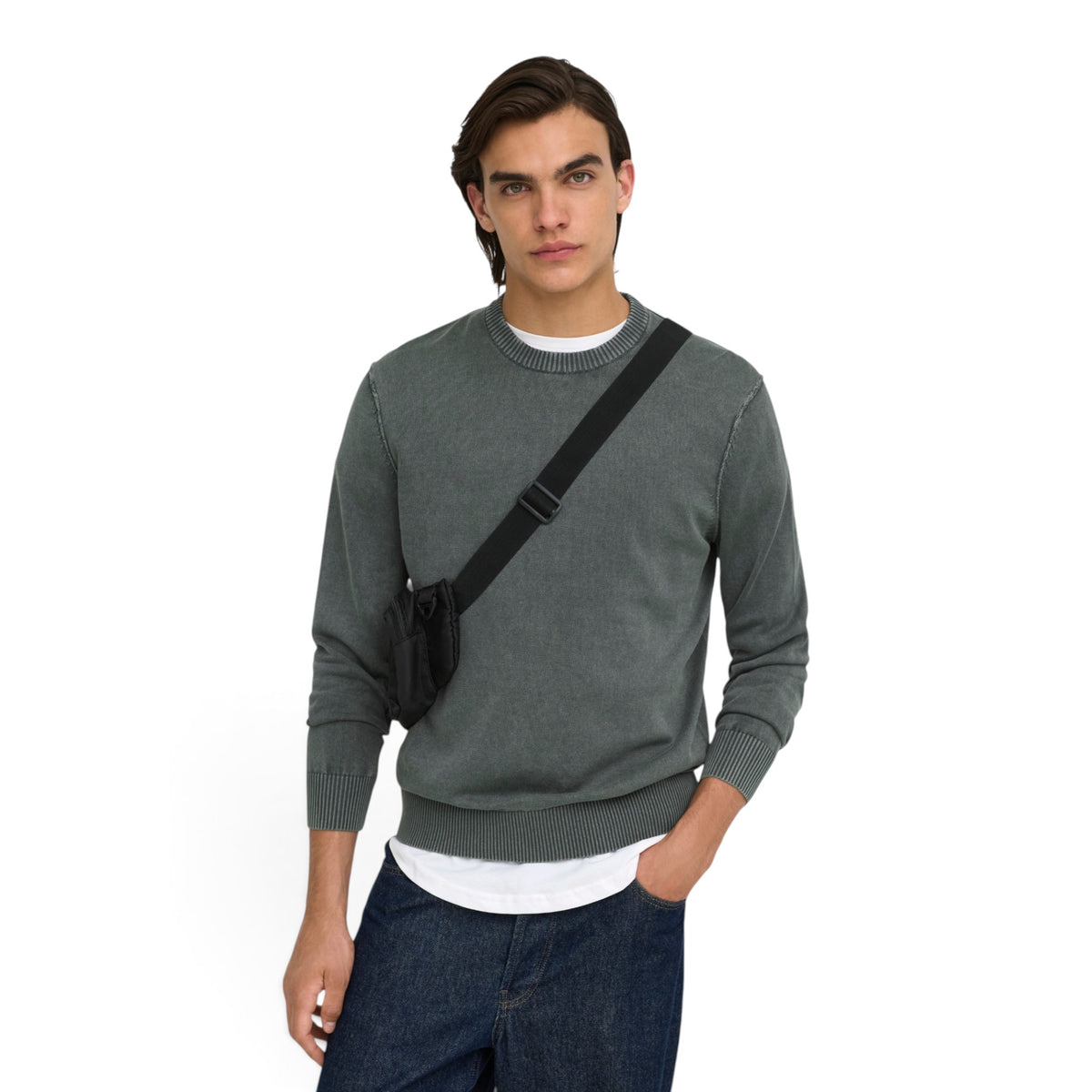 GARSON REGULAR WASH CREW KNIT