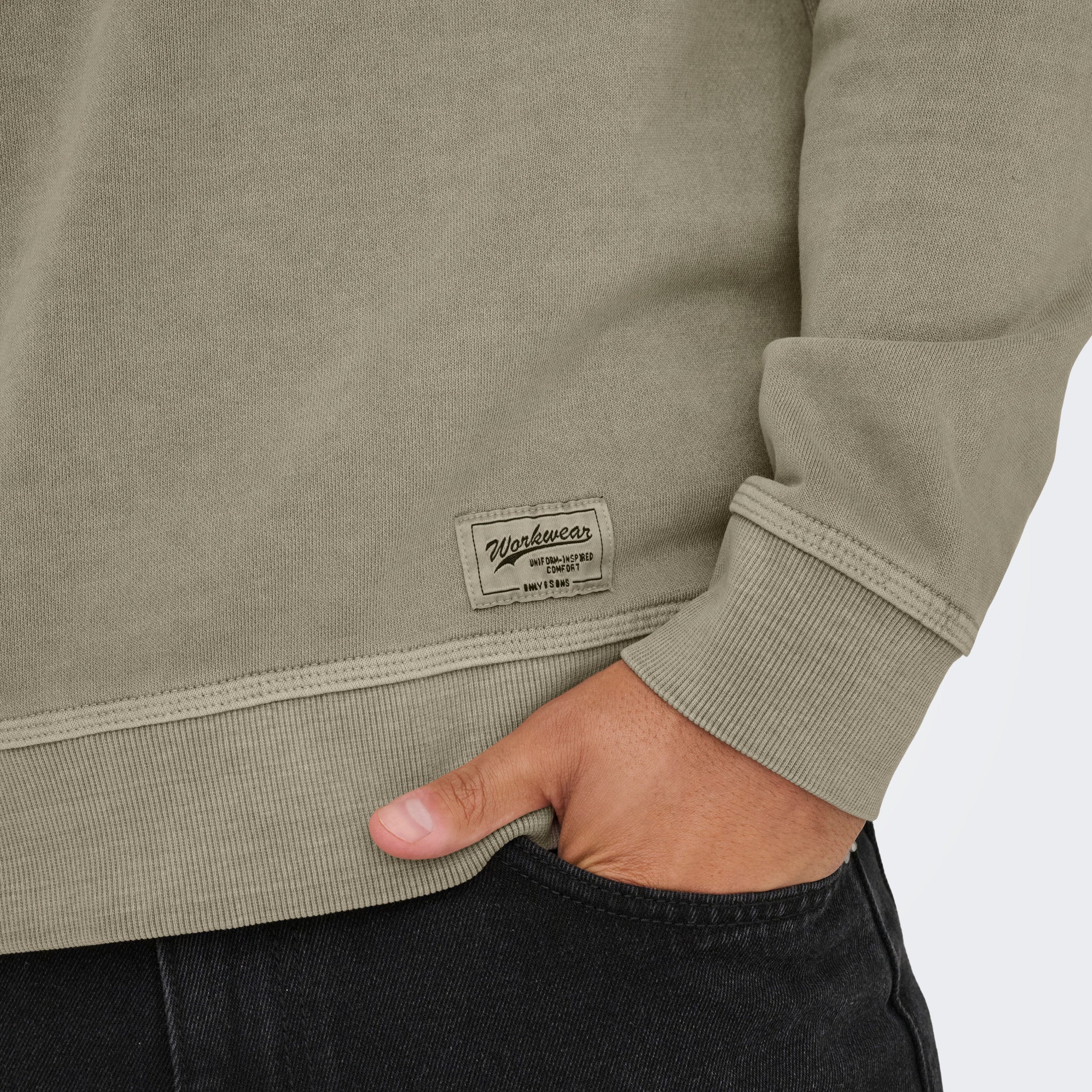 ONSBROCK WASHED LOGO CREW SWEAT