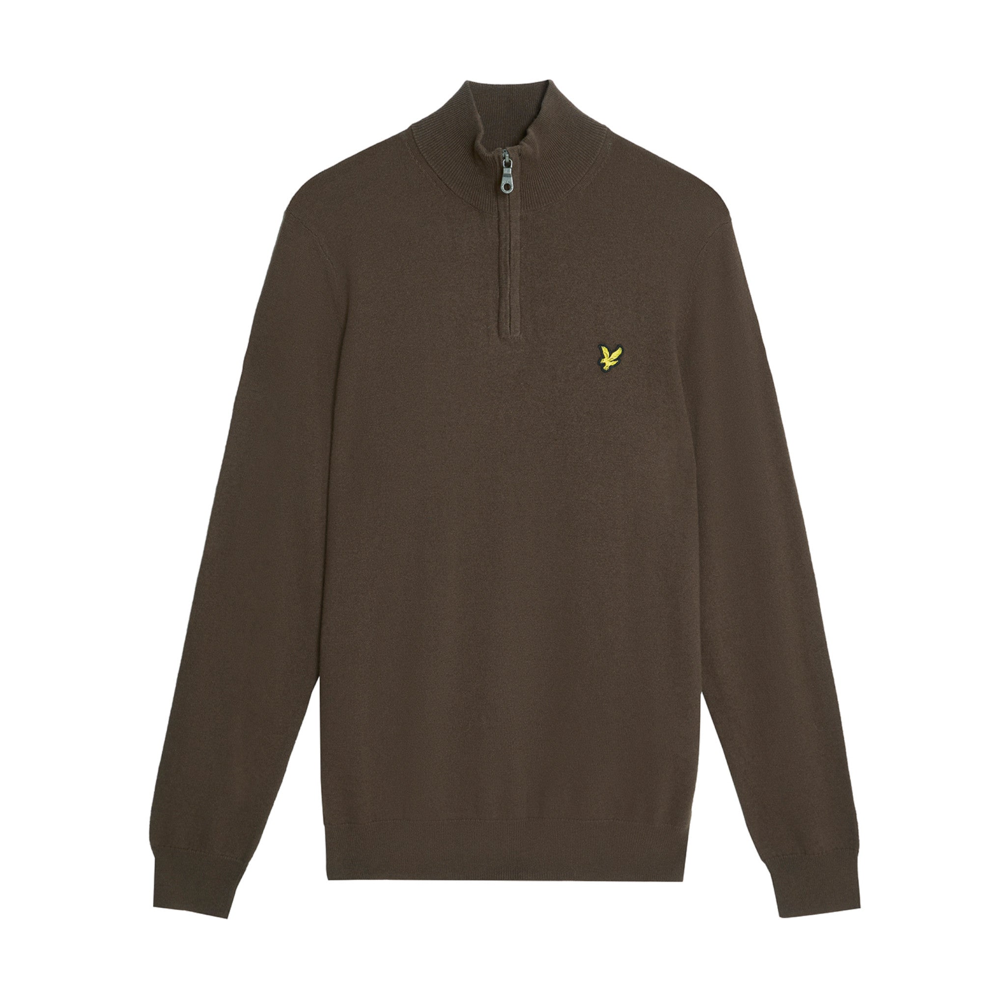 COTTON MERINO QUARTER ZIP JUMPER