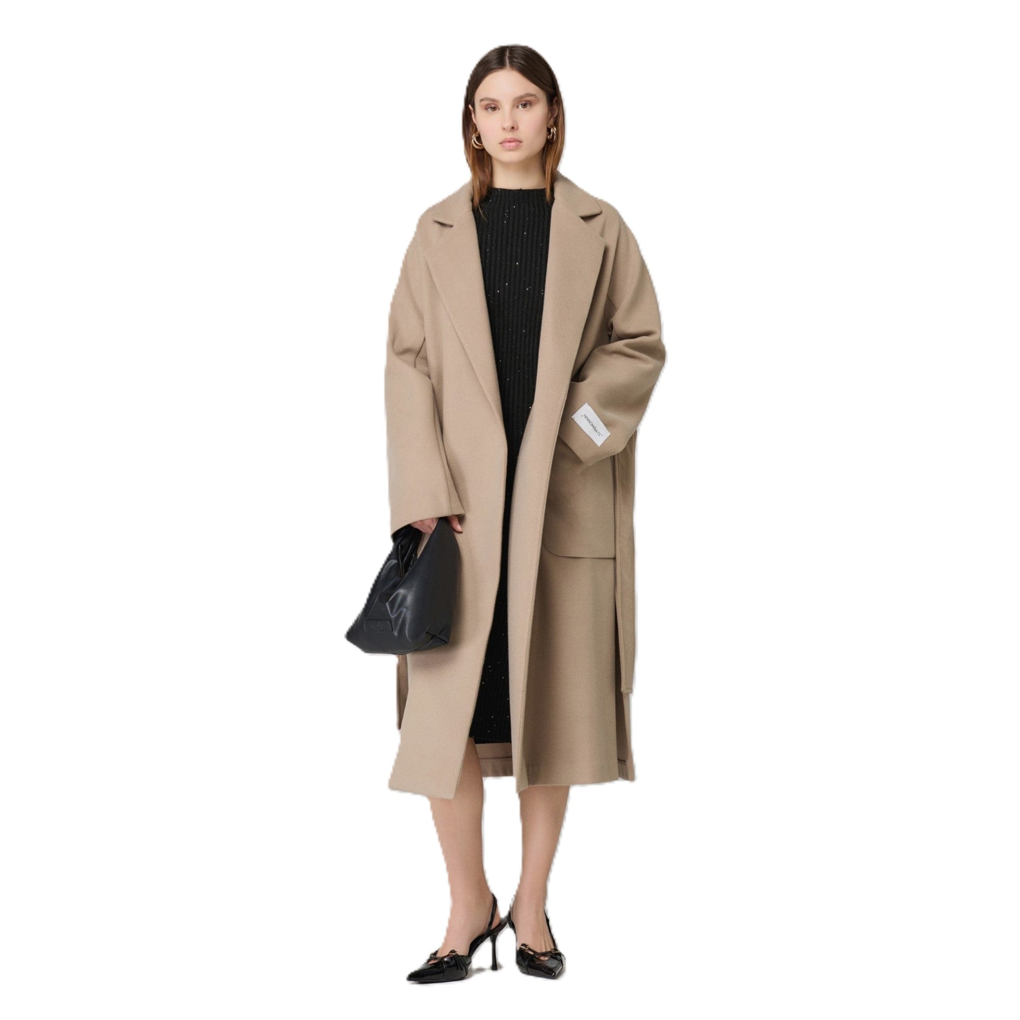 CAPPOTTO IN PANNO ACCAPPATOIO CON CINTURA