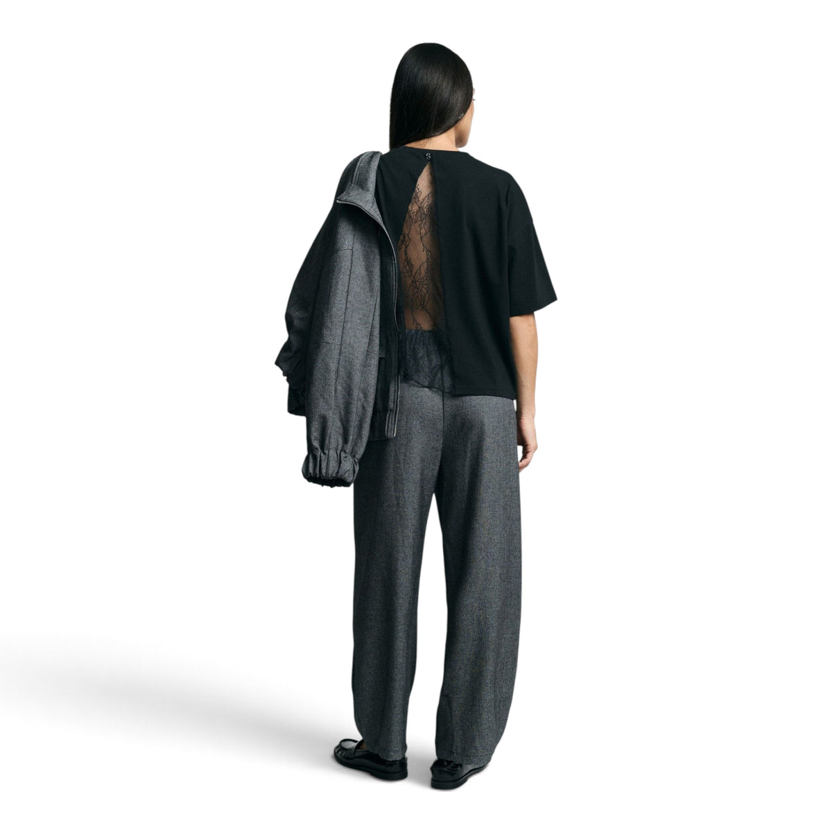 Pantaloni palazzo vita alta con coulisse