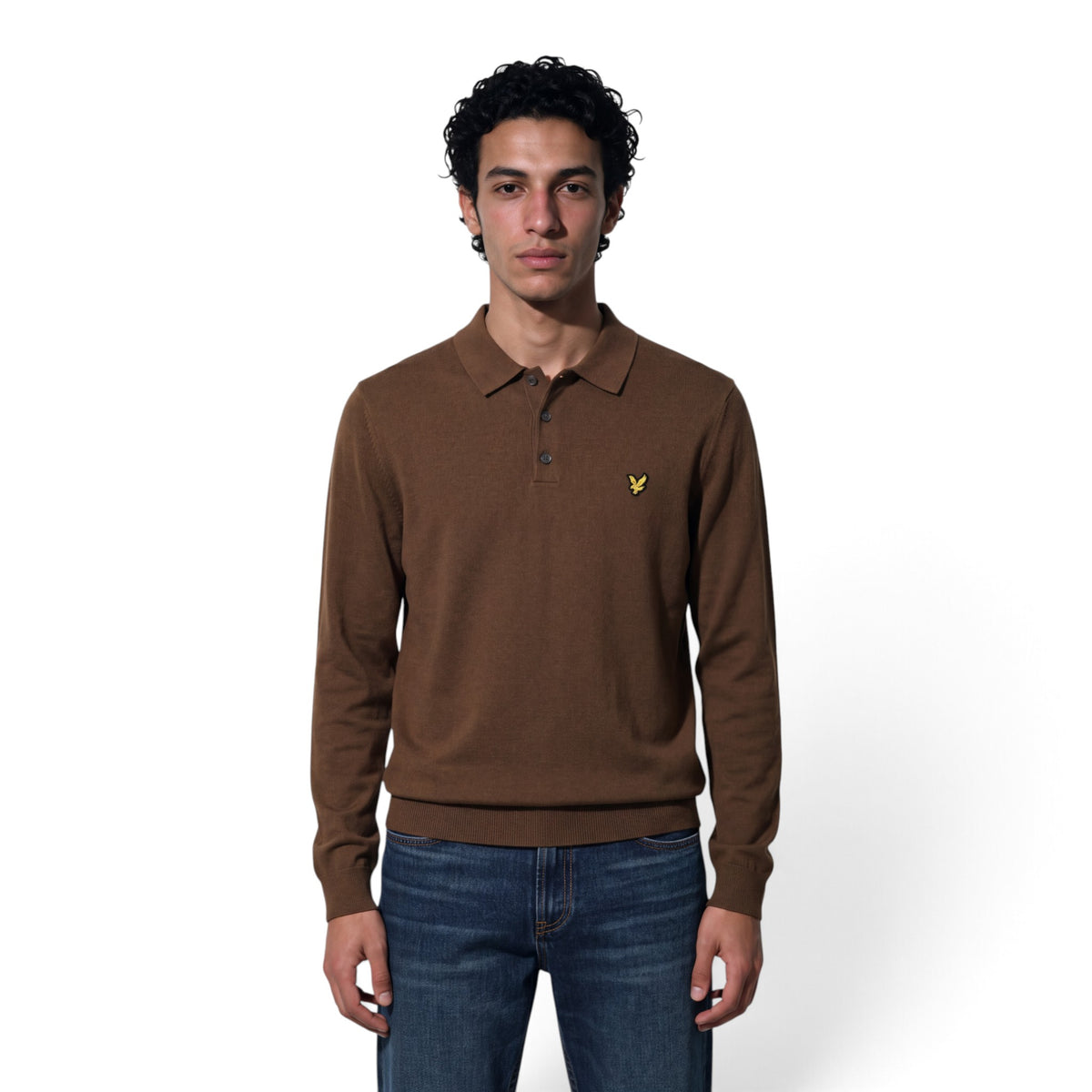 POLO A MANICHE LUNGHE IN MISTO LANA MERINO