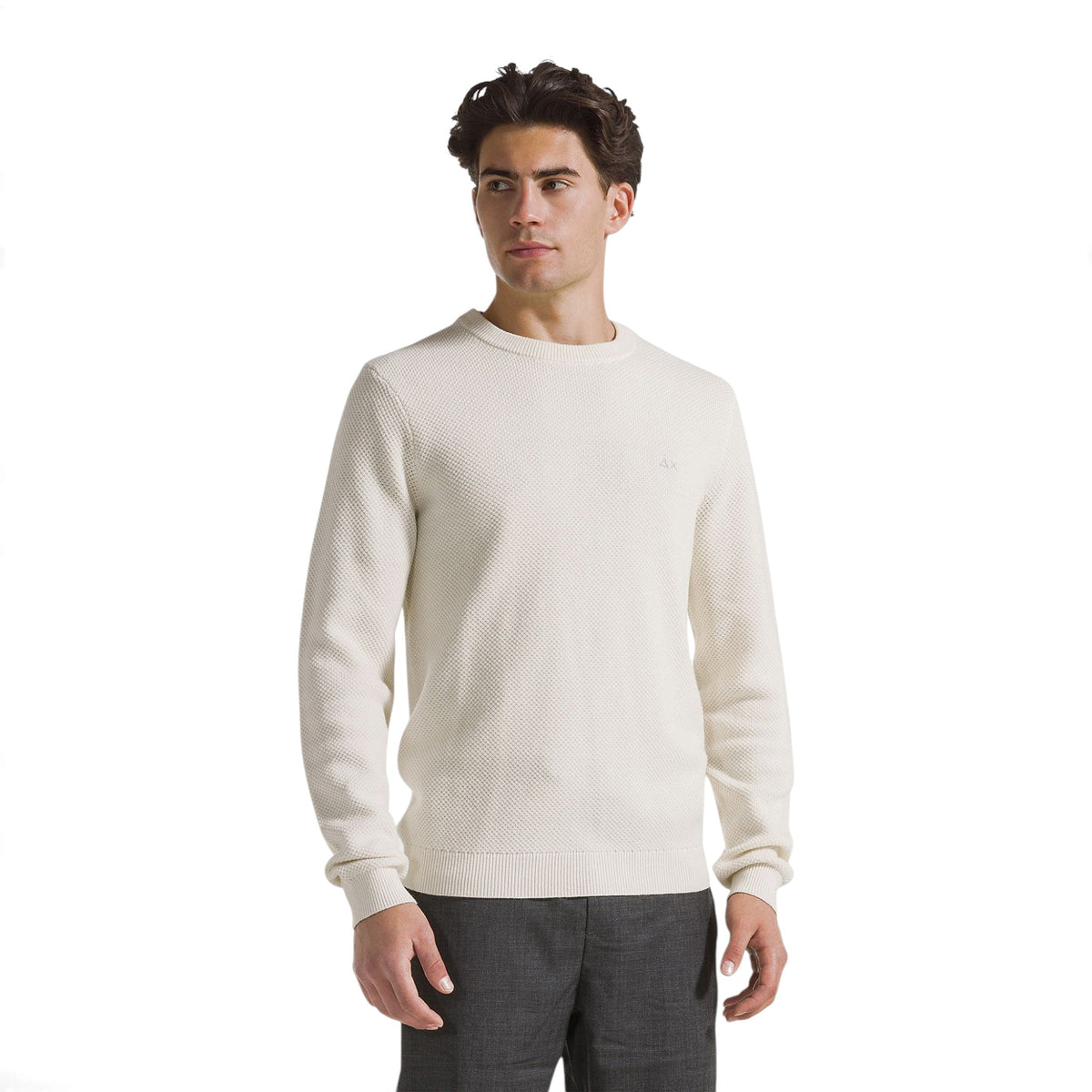 MAGLIA GIROCOLLO IN LANA E COTONE