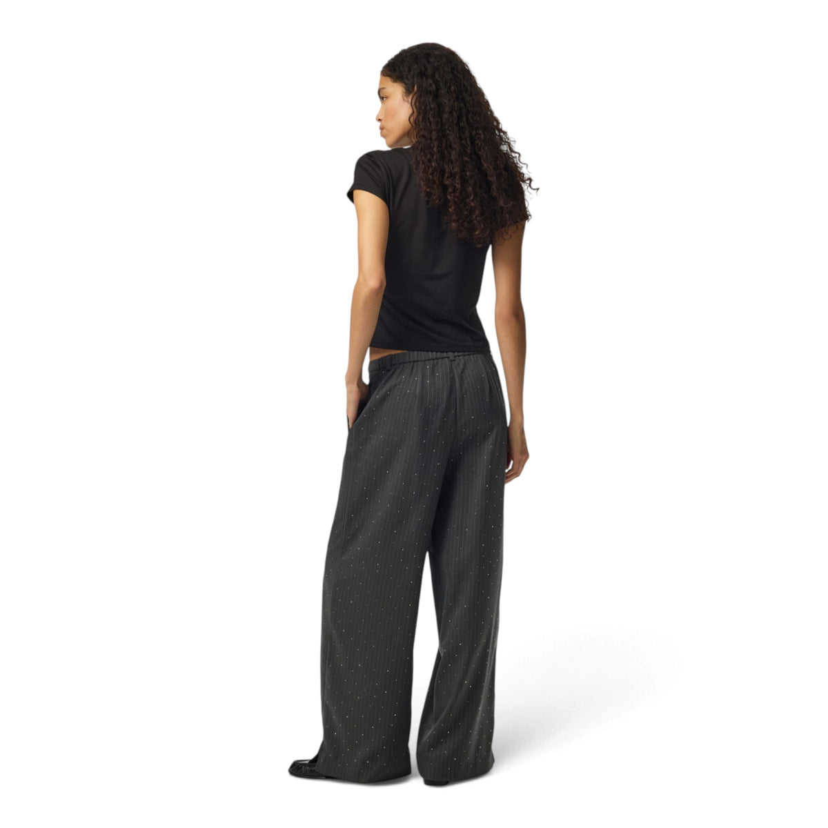FALKA PINSTRIPE PANTS WITH RHINESTONE