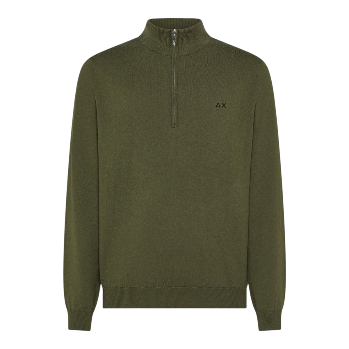 MAGLIA IN COTONE E LANA CON ZIP