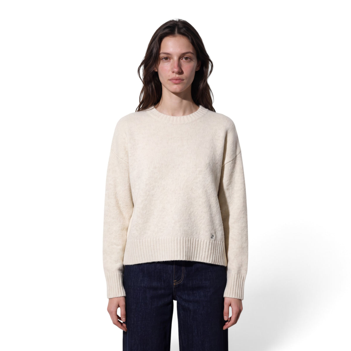 MAGLIONE GIROCOLLO REGULAR CON POLSINI A COSTINE