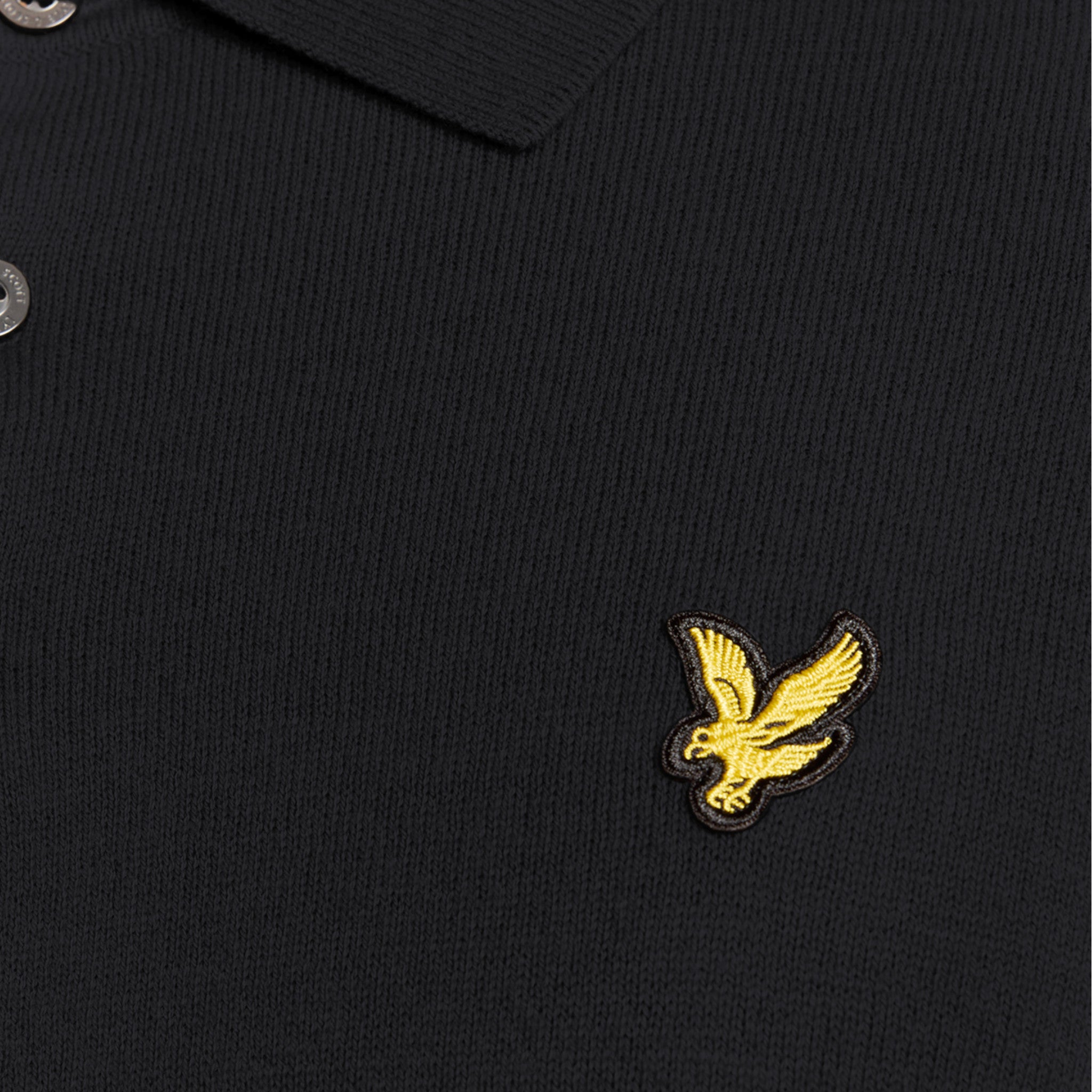 COTTON MERINO LONG SLEEVE KNITTED POLO