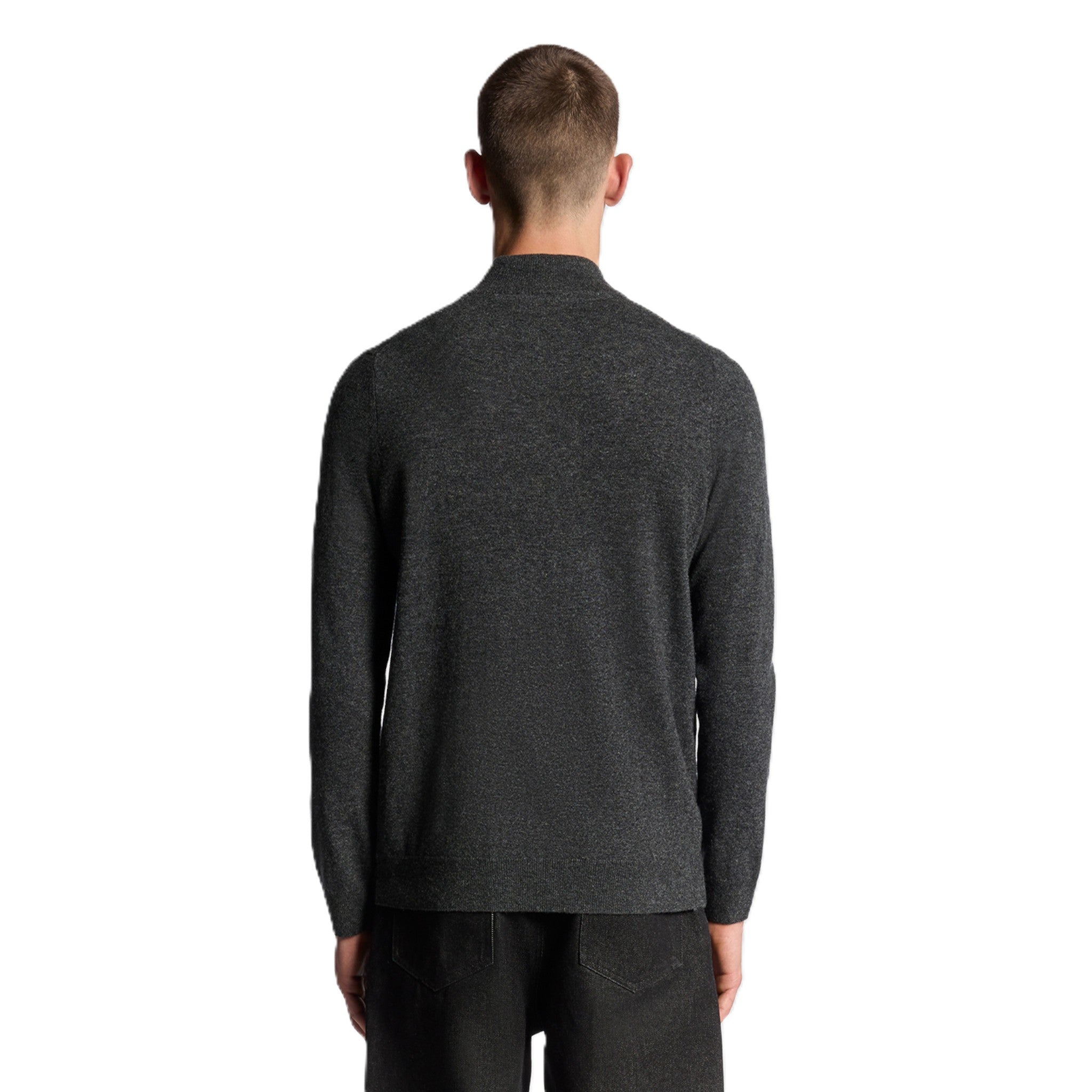 LAMBSWOOL BLEND ZIP THROUGH CARDIGAN