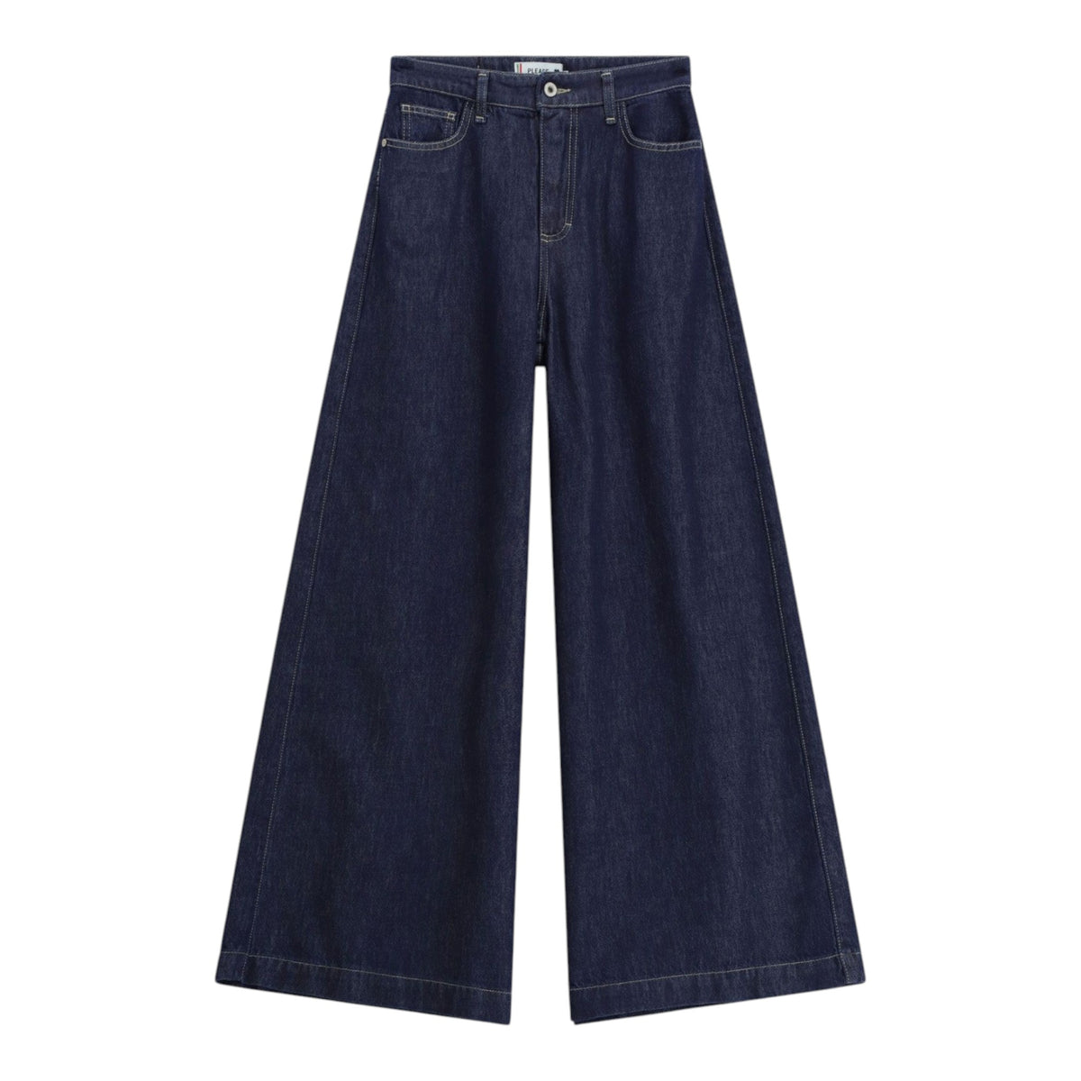 JEANS SCURI A GAMBA MOLTO AMPIA VITA MEDIA