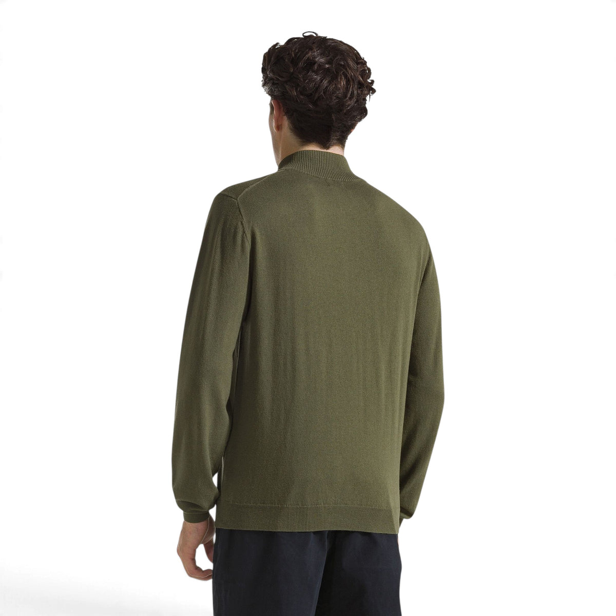 MAGLIA IN COTONE E LANA CON ZIP