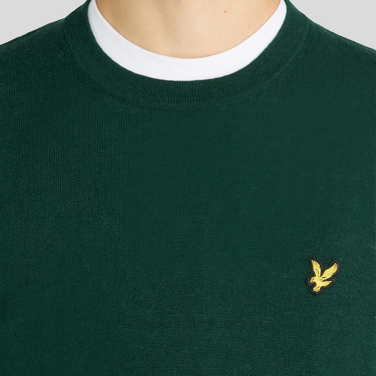MAGLIONE GIROCOLLO IN COTONE E LANA MERINO