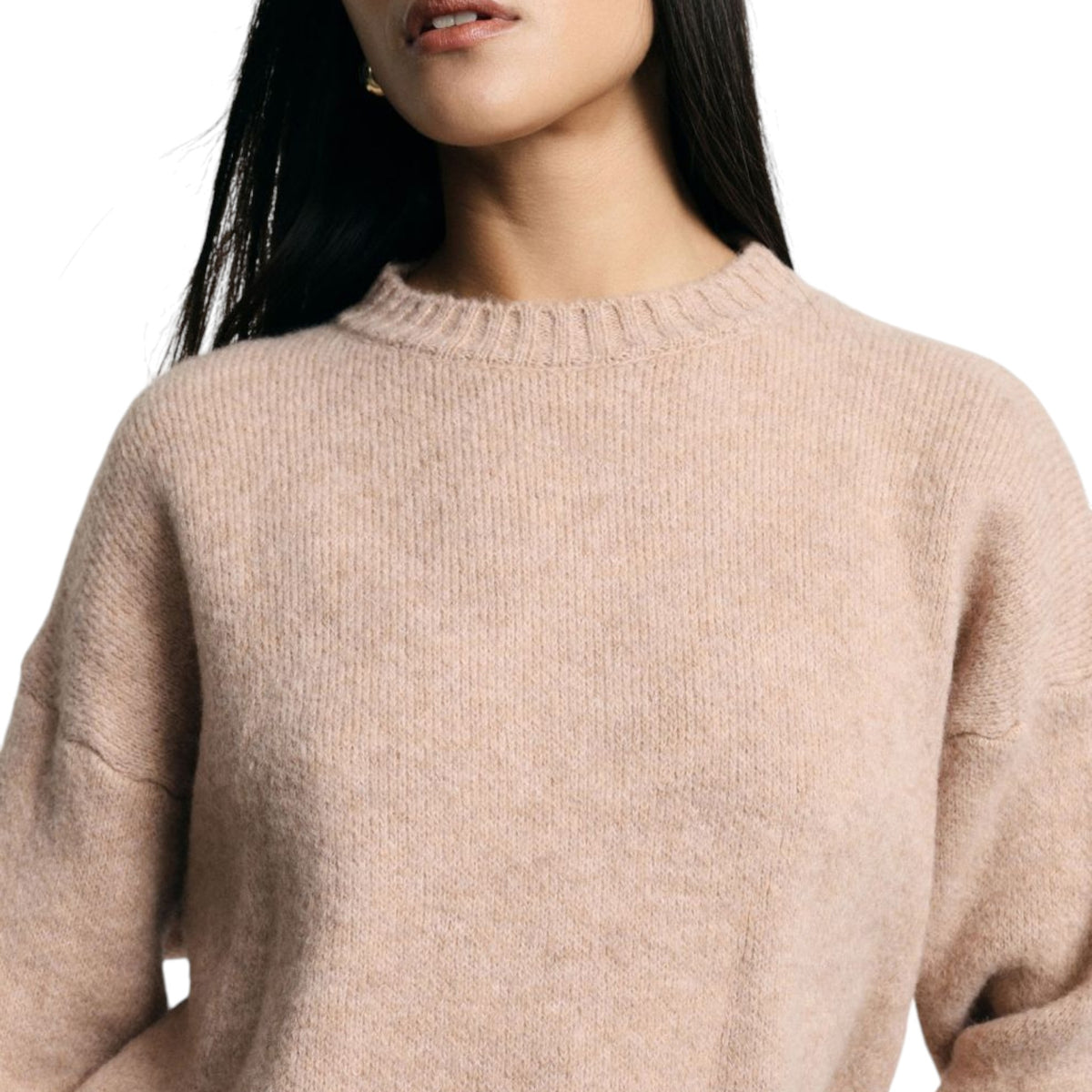 MAGLIONE GIROCOLLO REGULAR CON POLSINI A COSTINE