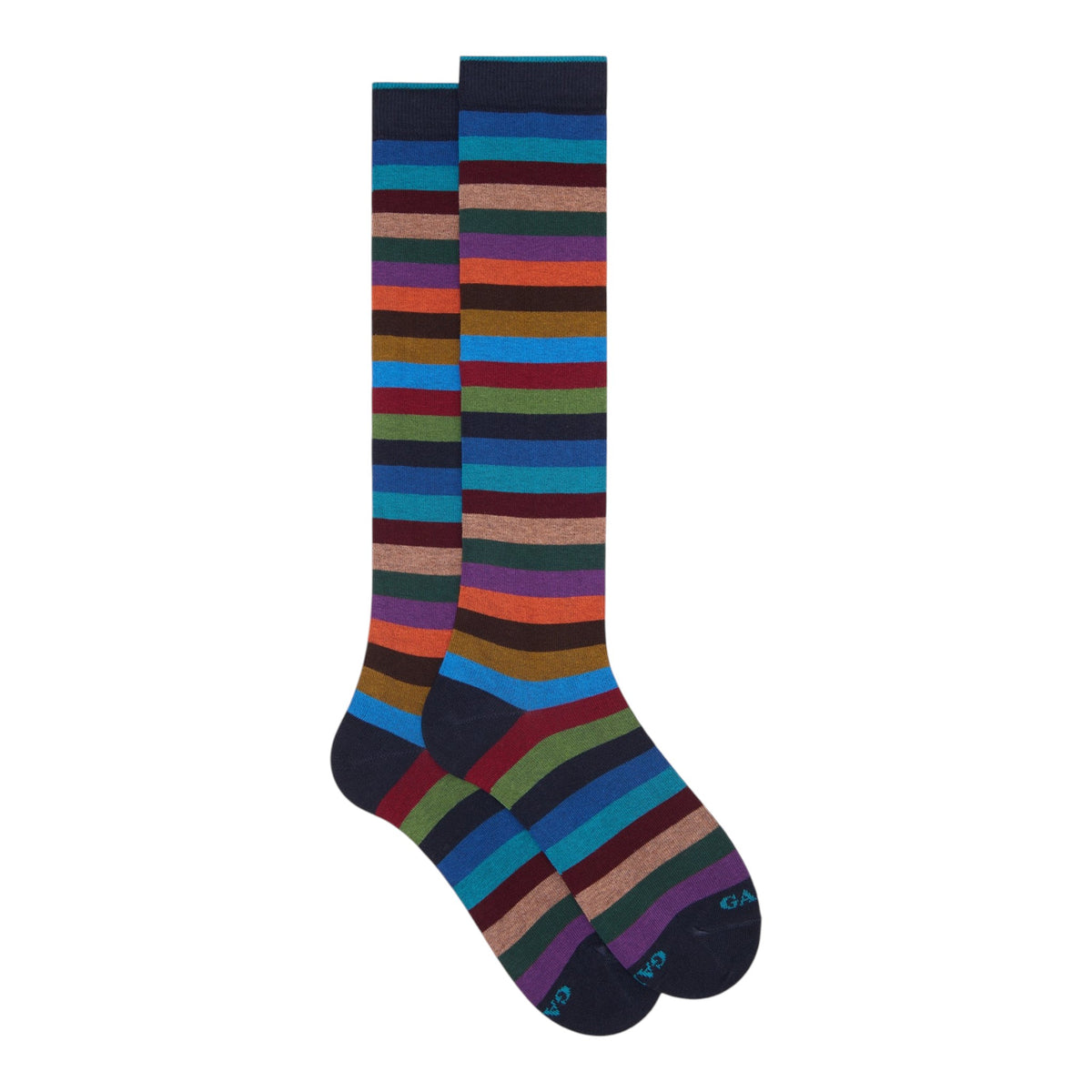 CALZE LUNGHE COTONE CALDO RIGHE PAR