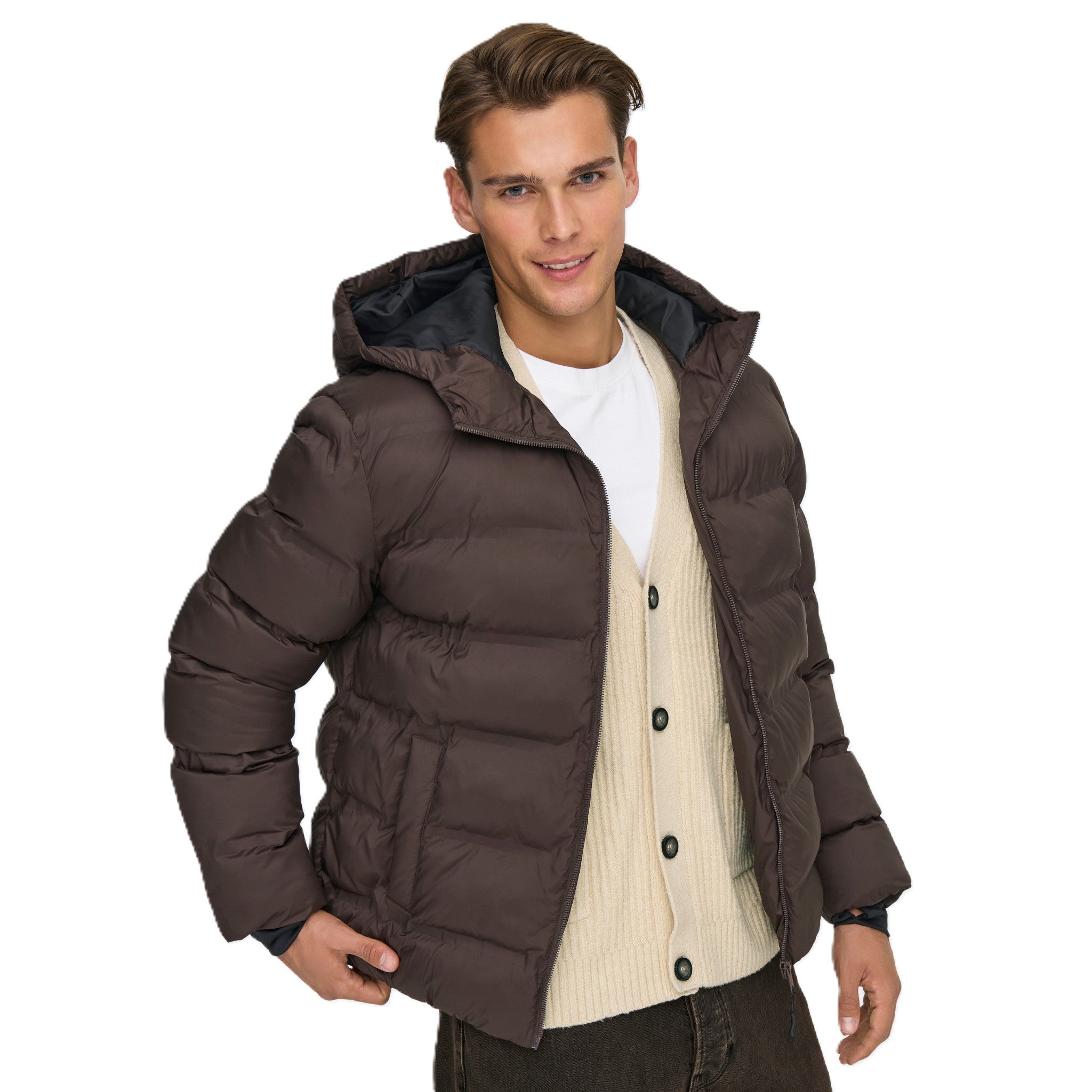 ONSUNION HOOD PUFFER JACKET