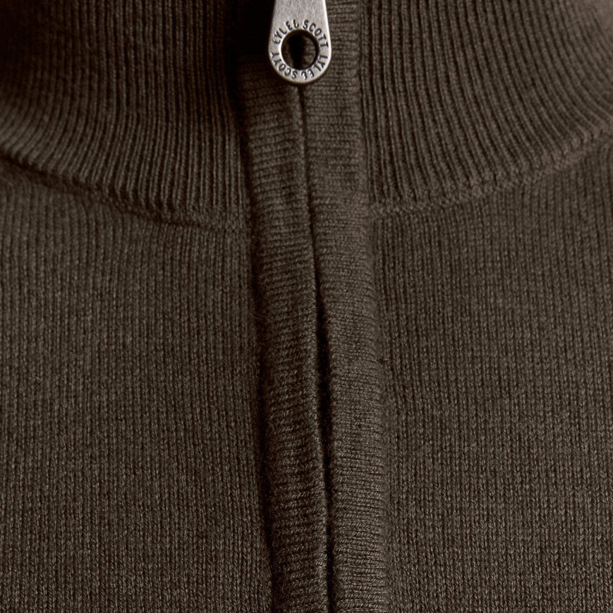 COTTON MERINO QUARTER ZIP JUMPER