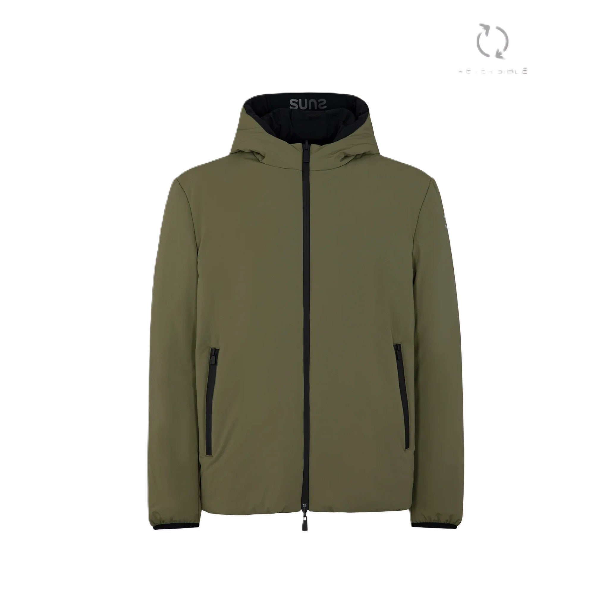 GIUBBOTTO DELHI MIDI REVERSIBILE CON CAPPUCCIO