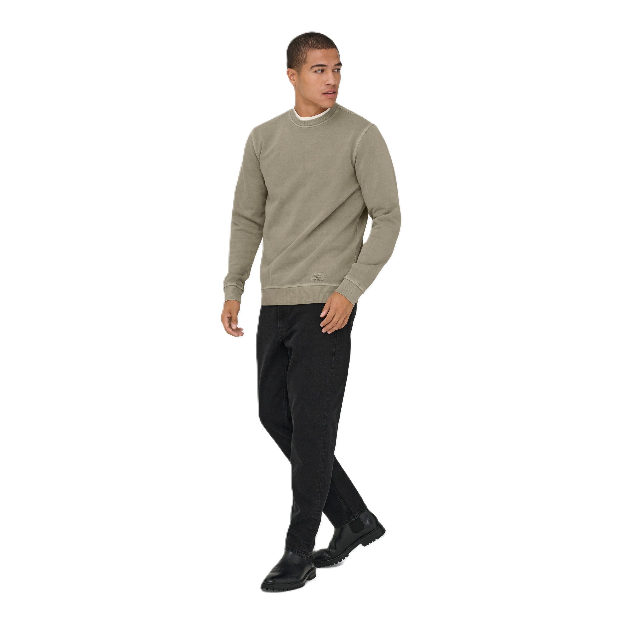 ONSBROCK WASHED LOGO CREW SWEAT