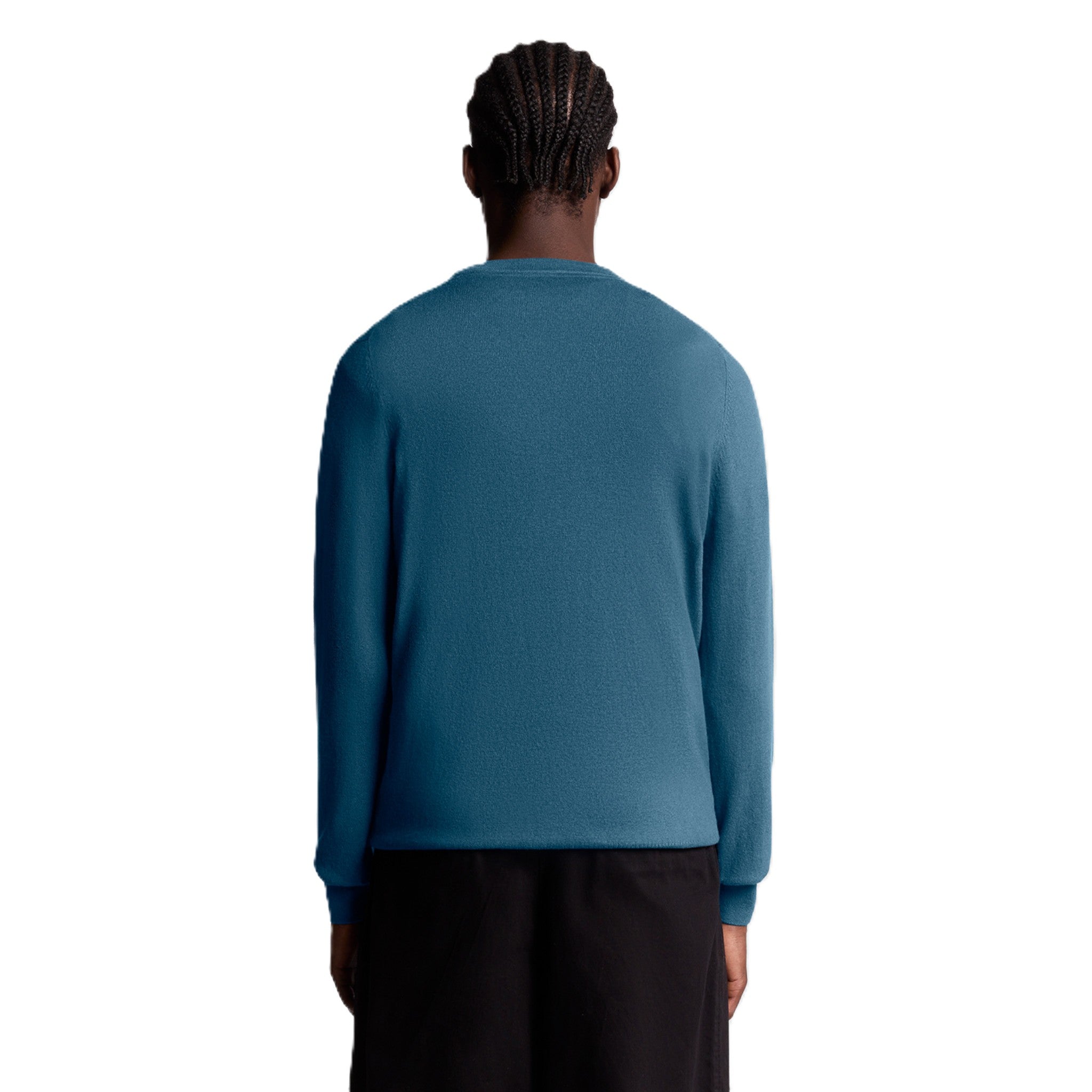 COTTON MERINO CREW NECK JUMPER