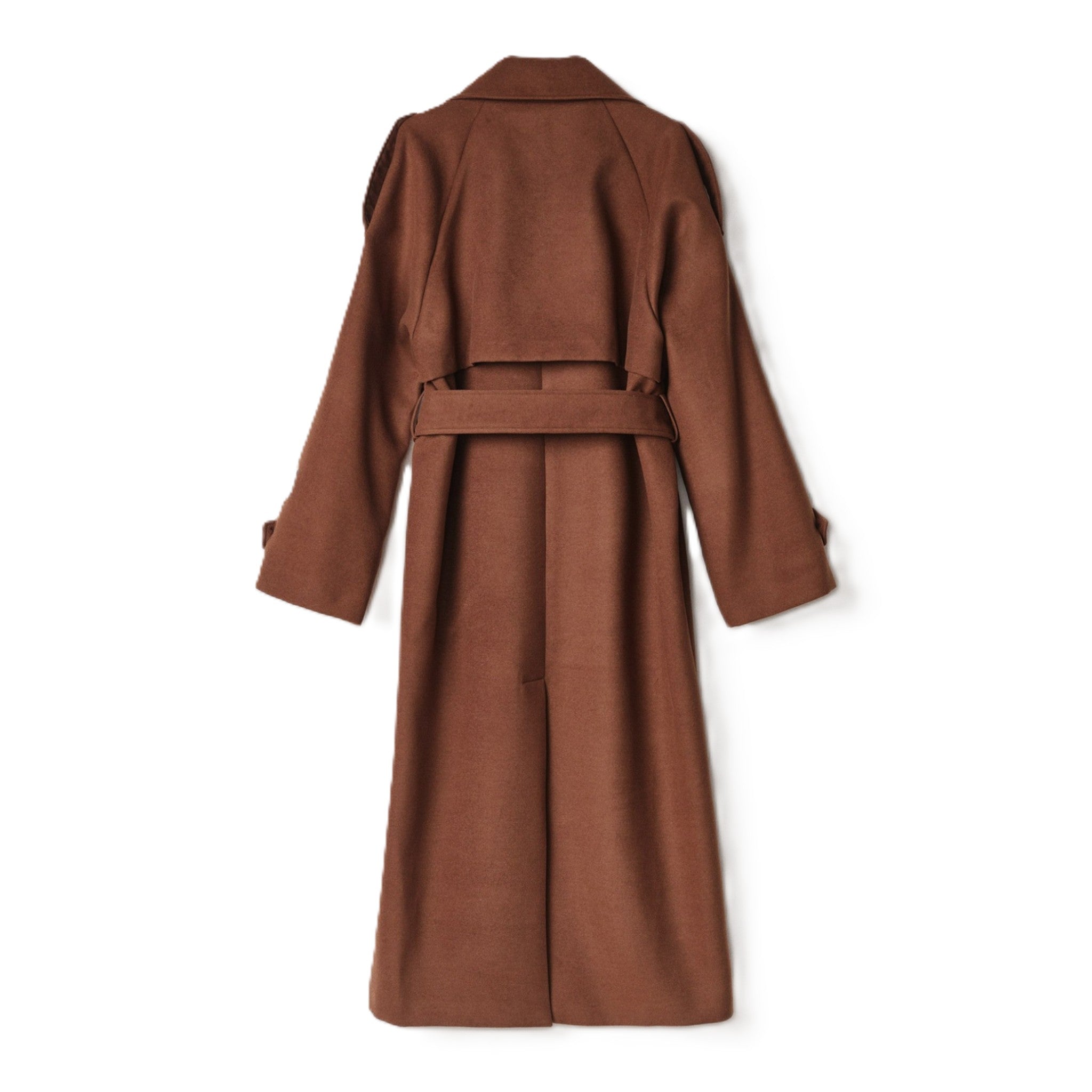 CAPPOTTO OVER IN PANNO CON CINTURA E SPACCO DIETRO