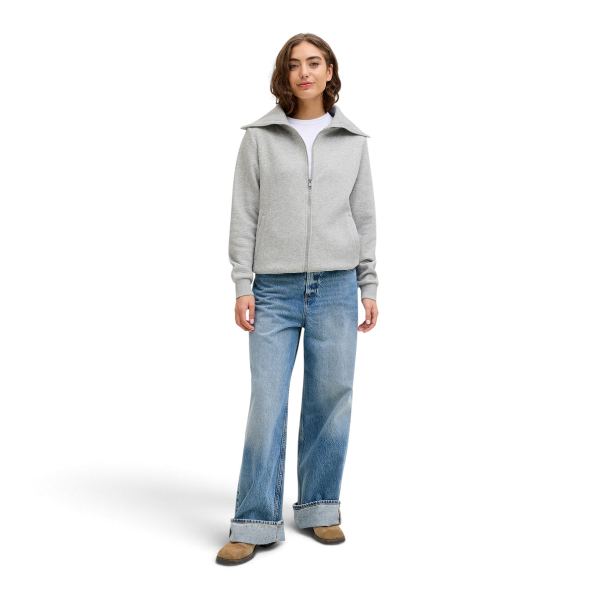 STUDIO VESTERBRO FLAT KNIT ZIP SWEATER