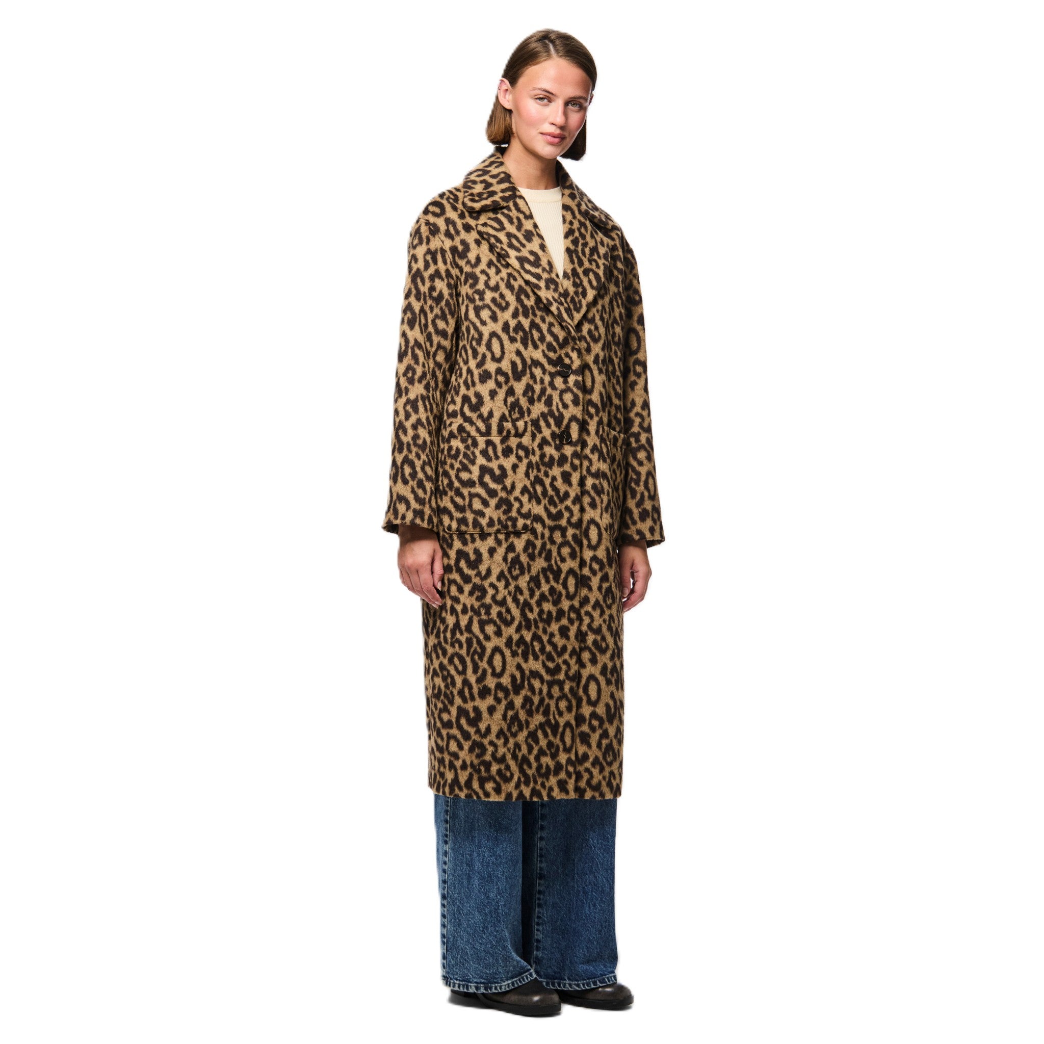 PCJILI LEO LONG PRINTED COAT