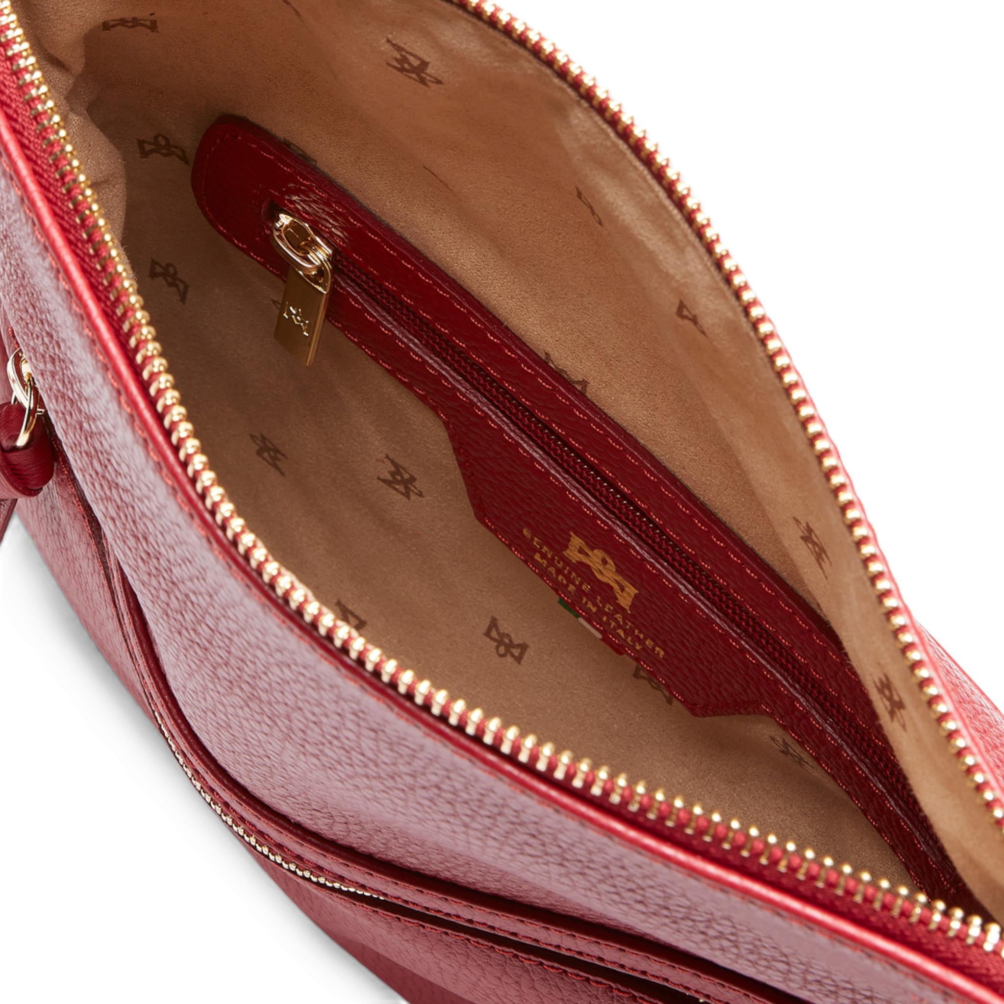 VELVET BORSA A TRACOLLA CON DOPPIA BANDOLIERA IN METALLO