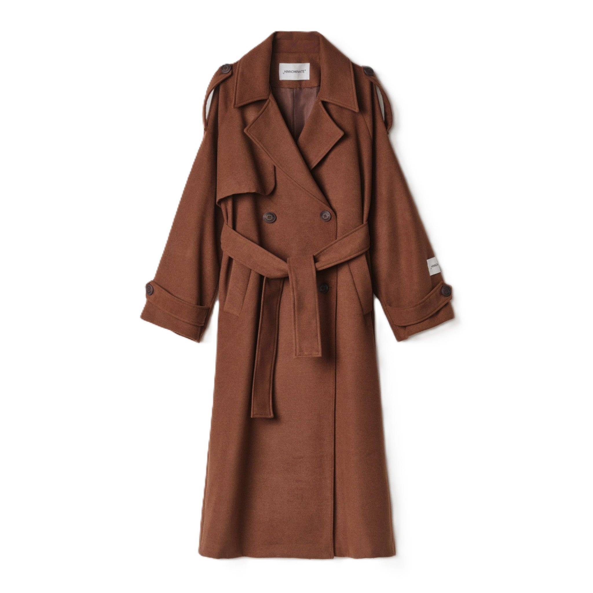 CAPPOTTO OVER IN PANNO CON CINTURA E SPACCO DIETRO