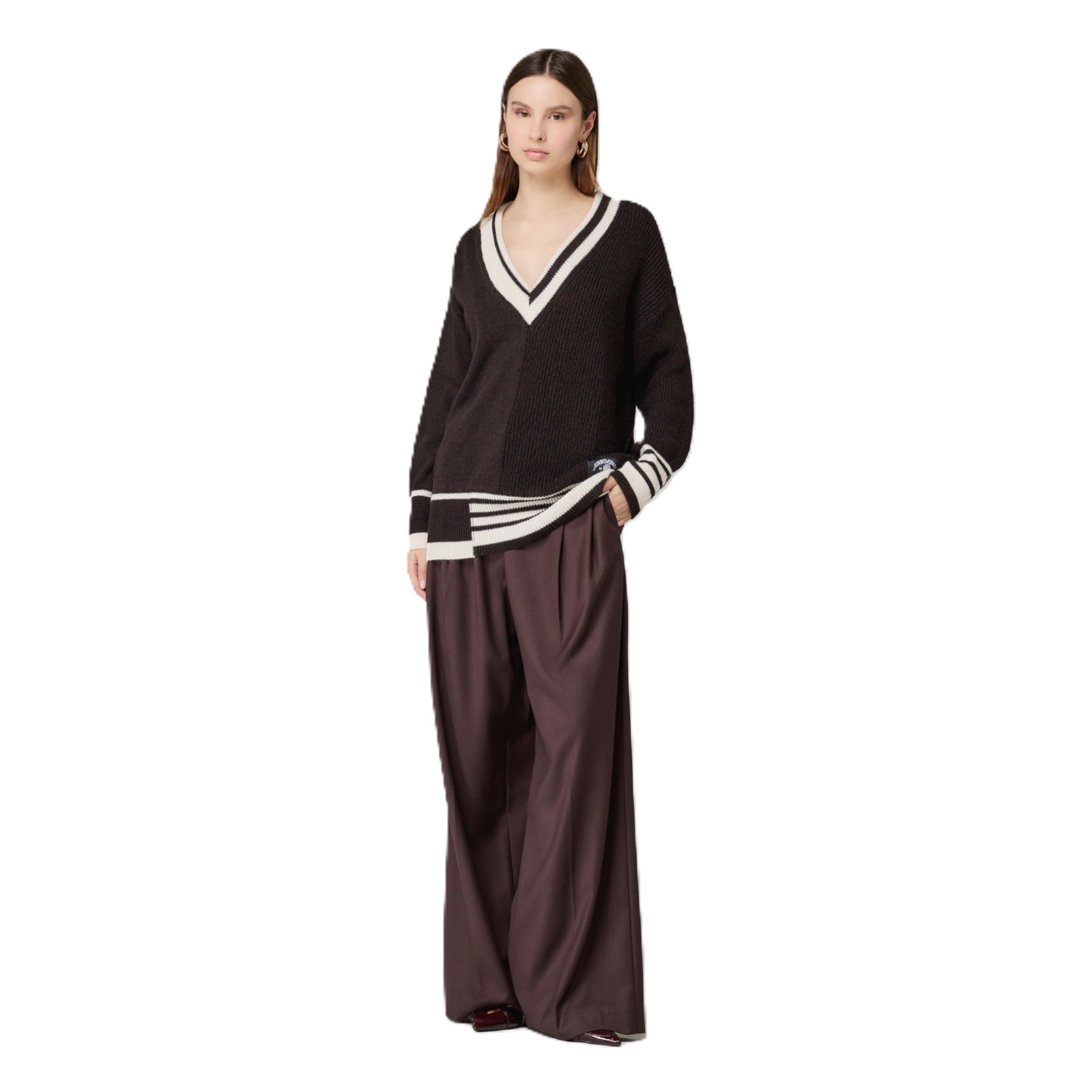 PANTALONE OVER IN TWILL CON PENCES