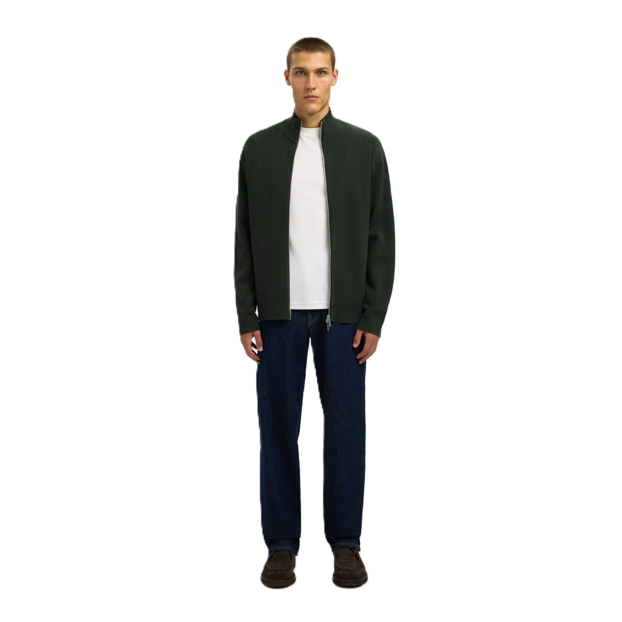 RELAXED ZIP CARDIGAN