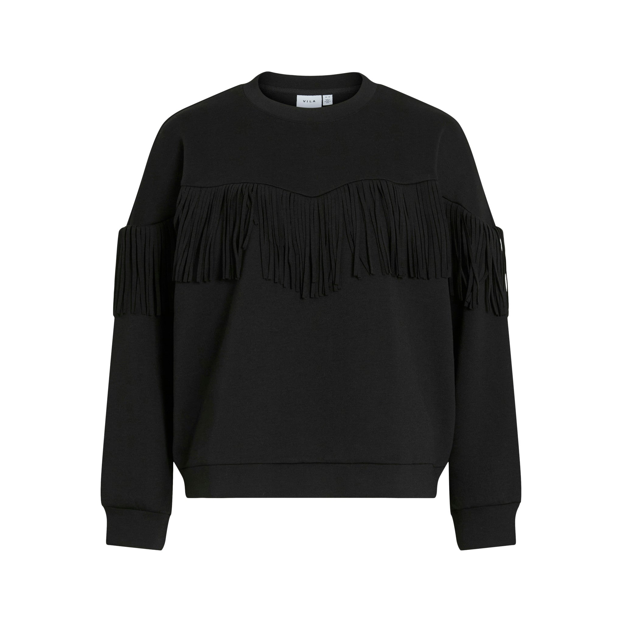 VIREFLECT O-NECK FRINGE SWEATSHIRT