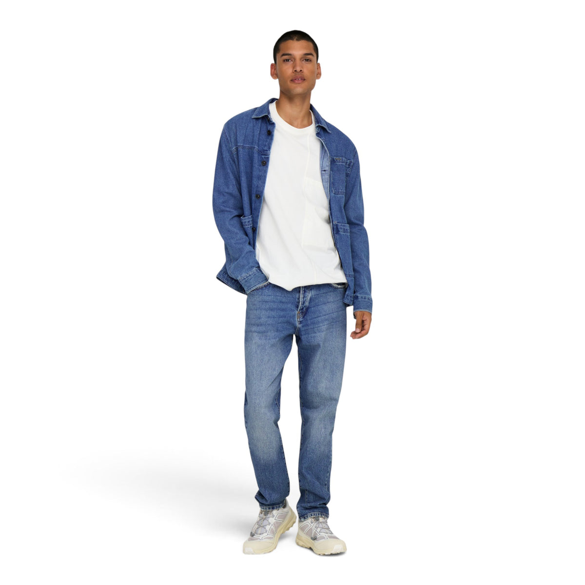 YOKE TAPERED DENIM