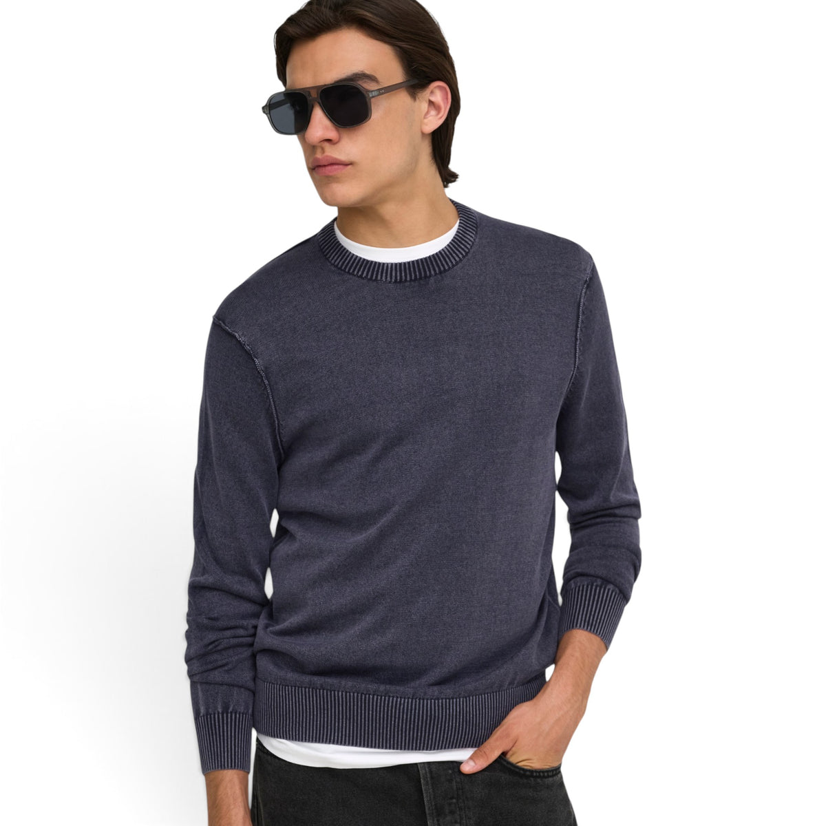 GARSON REGULAR WASH CREW KNIT