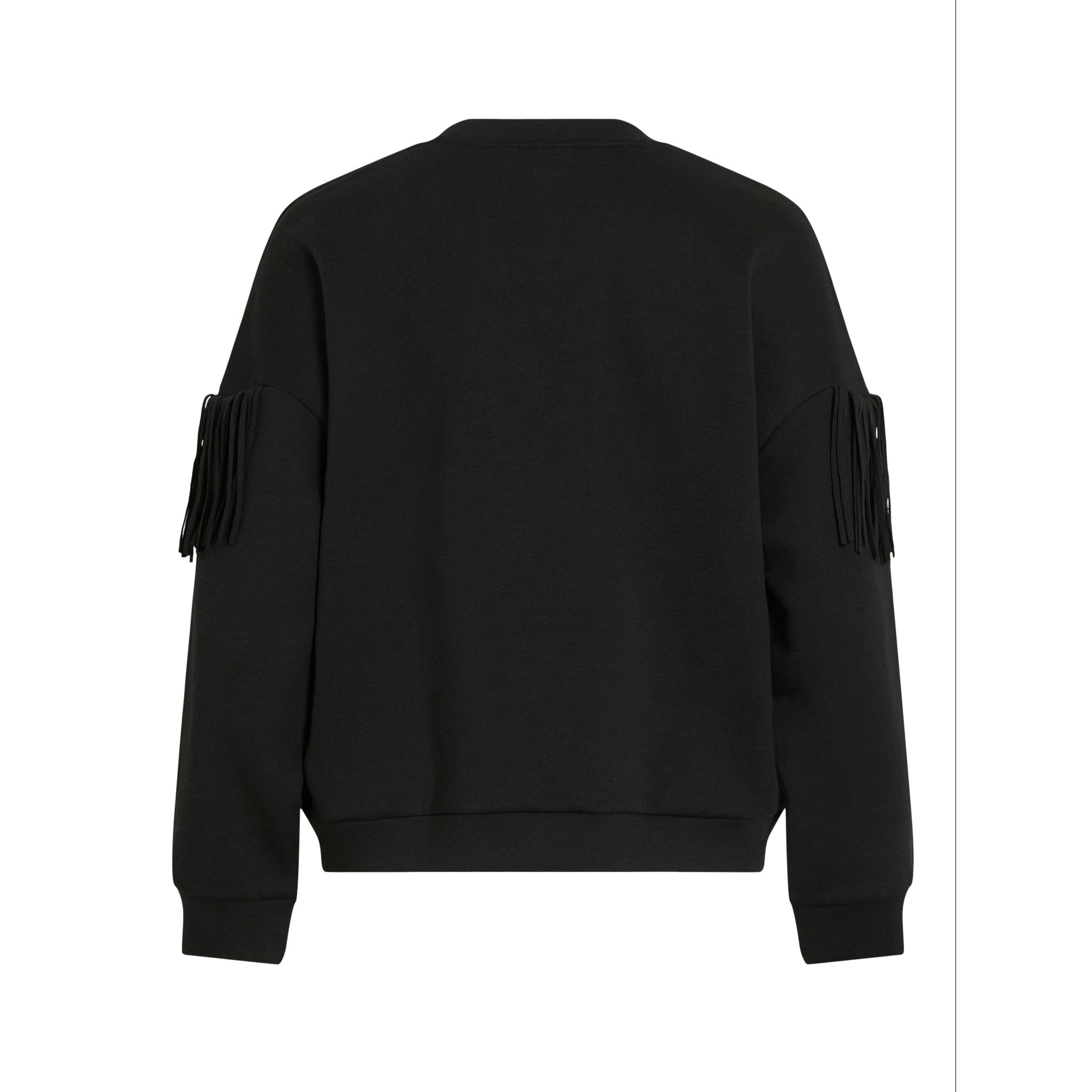VIREFLECT O-NECK FRINGE SWEATSHIRT