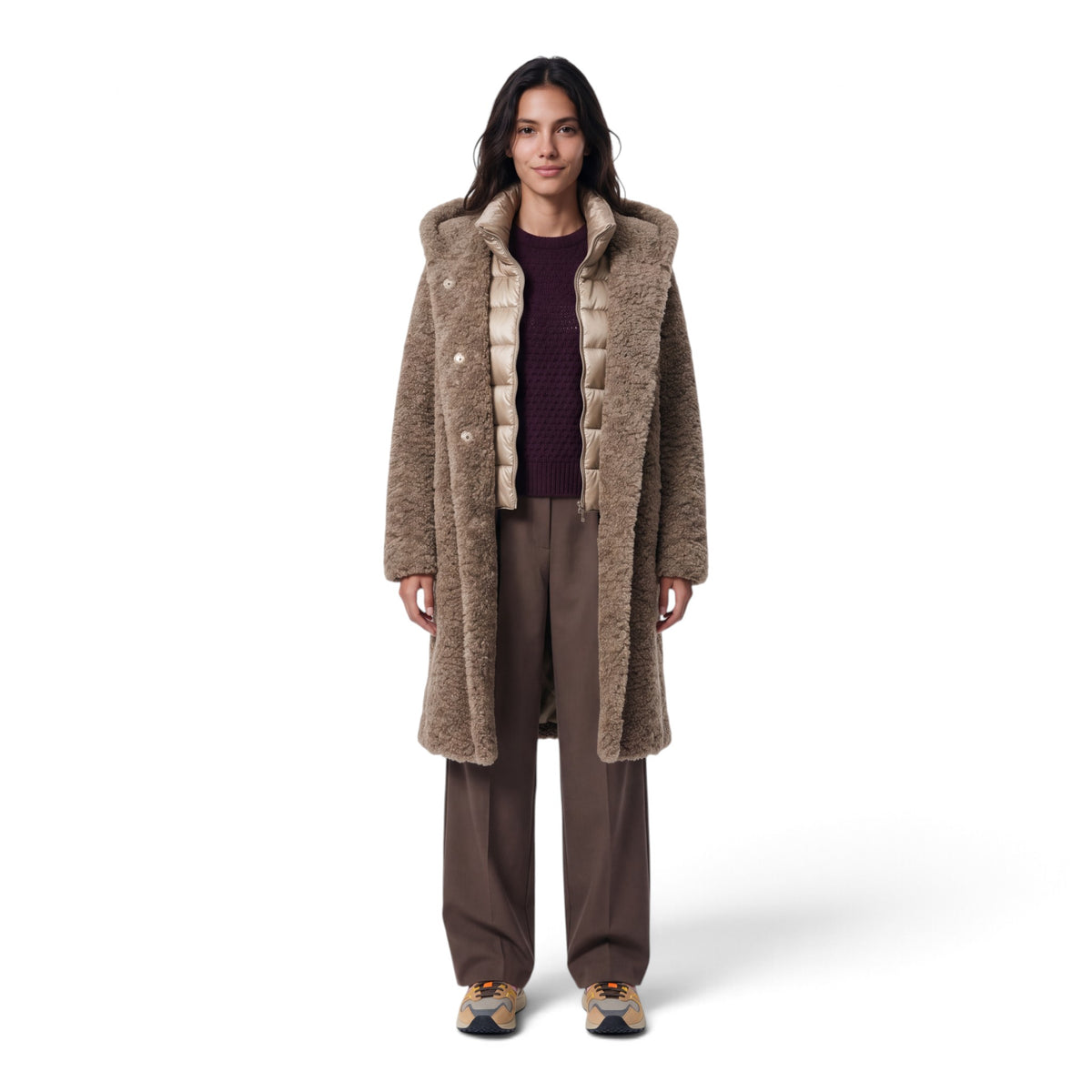 CAPPOTTO MONOPETTO IN ECOPELLICCIA