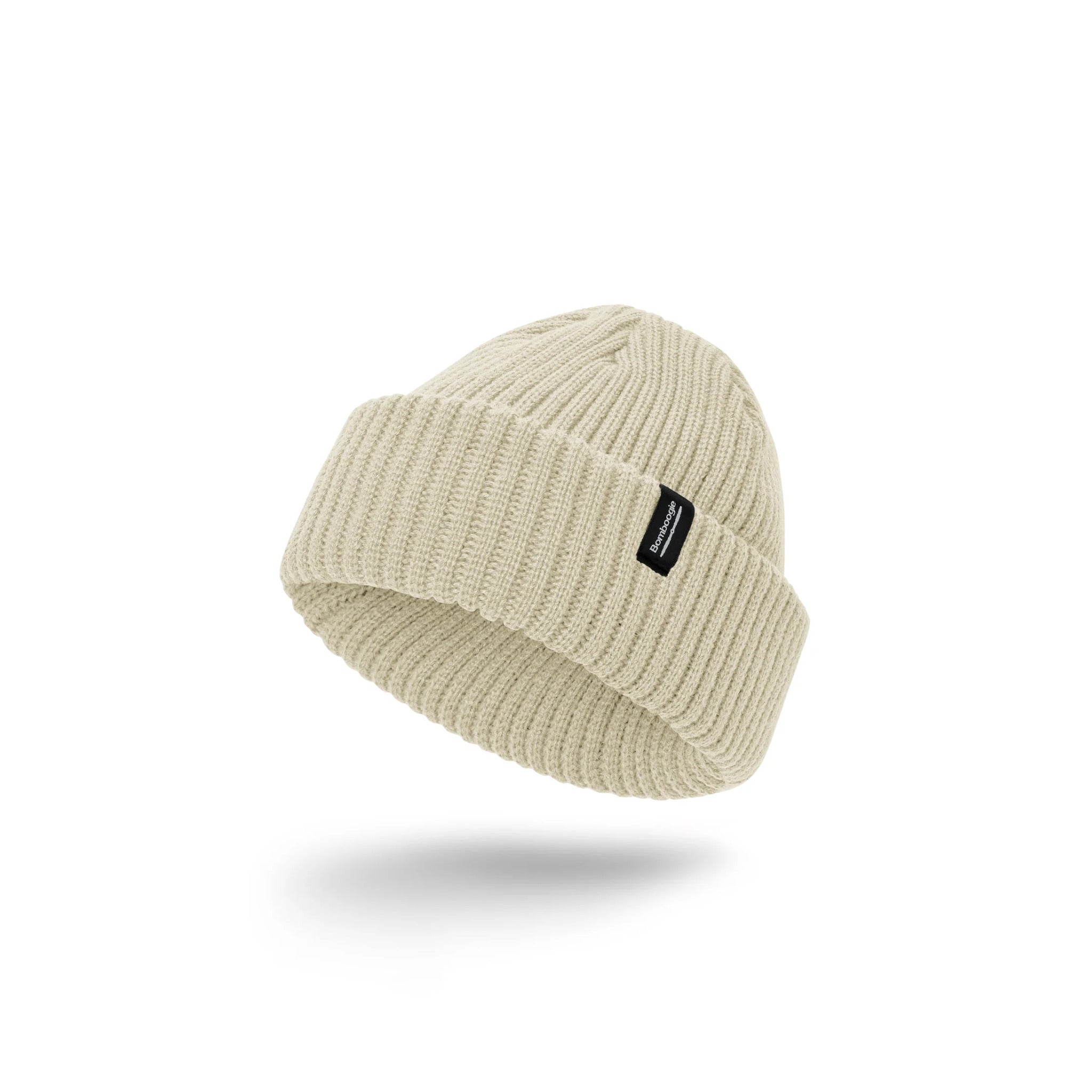 BERRETTO DA DONNA IN MAGLIA A COSTE CON RISVOLTO